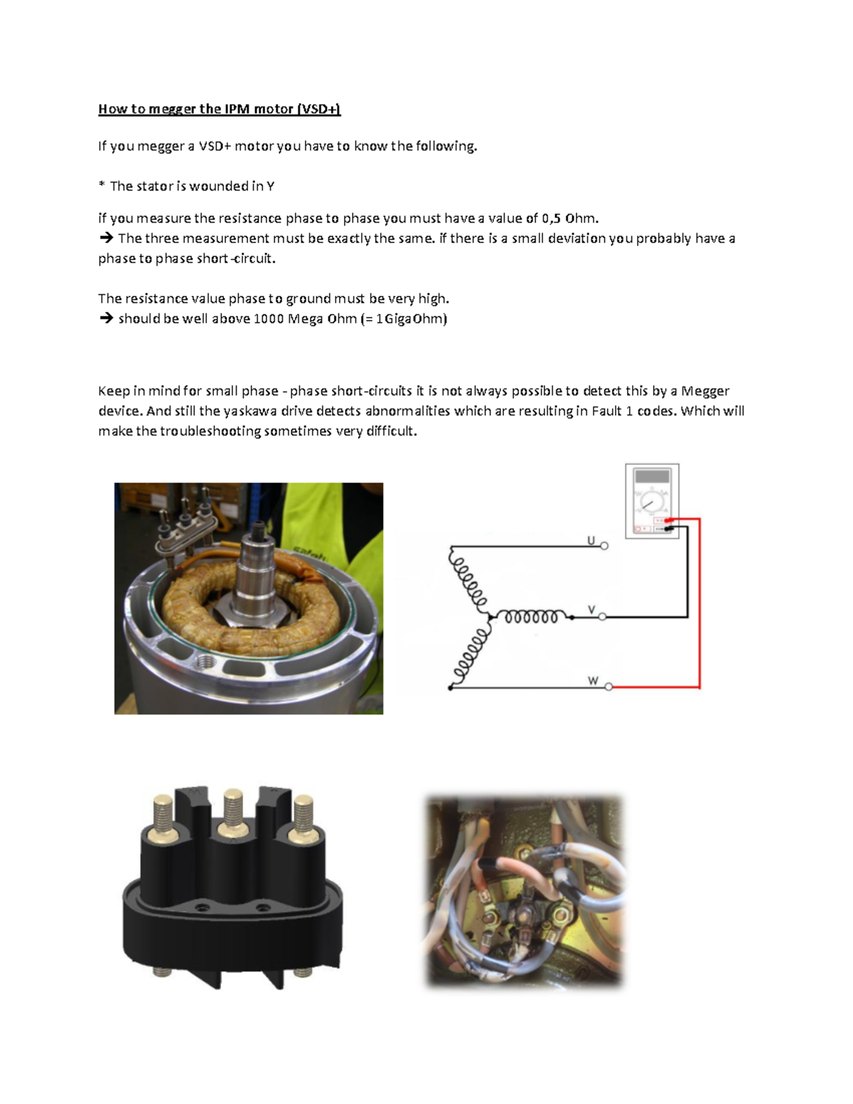 How to megger the IPM or 3F AC motor - How to megger the IPM motor ...