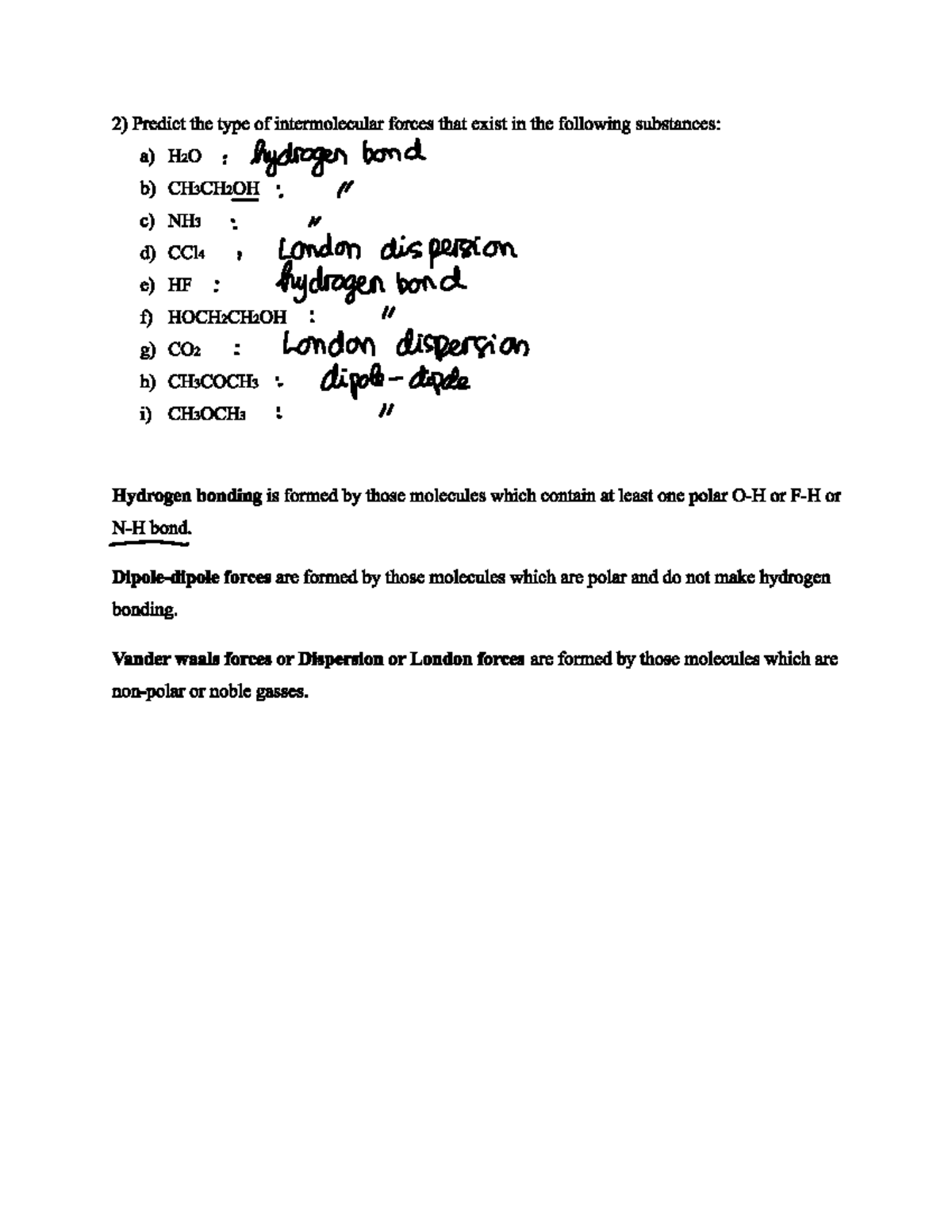 Review Questions - CHEM 232 - Studocu