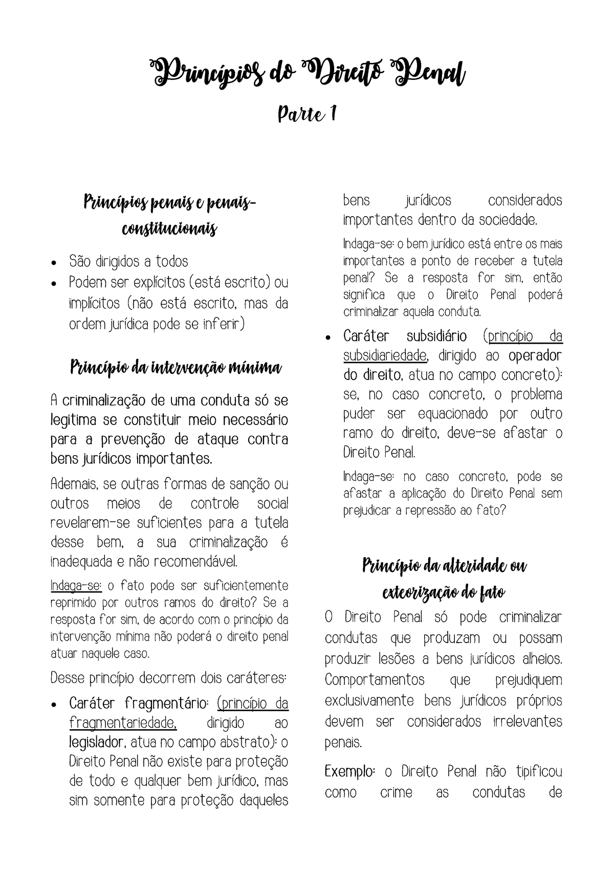 Princípios Do Direito Penal Parte 1 - Princípios Do Direito Penal Parte ...