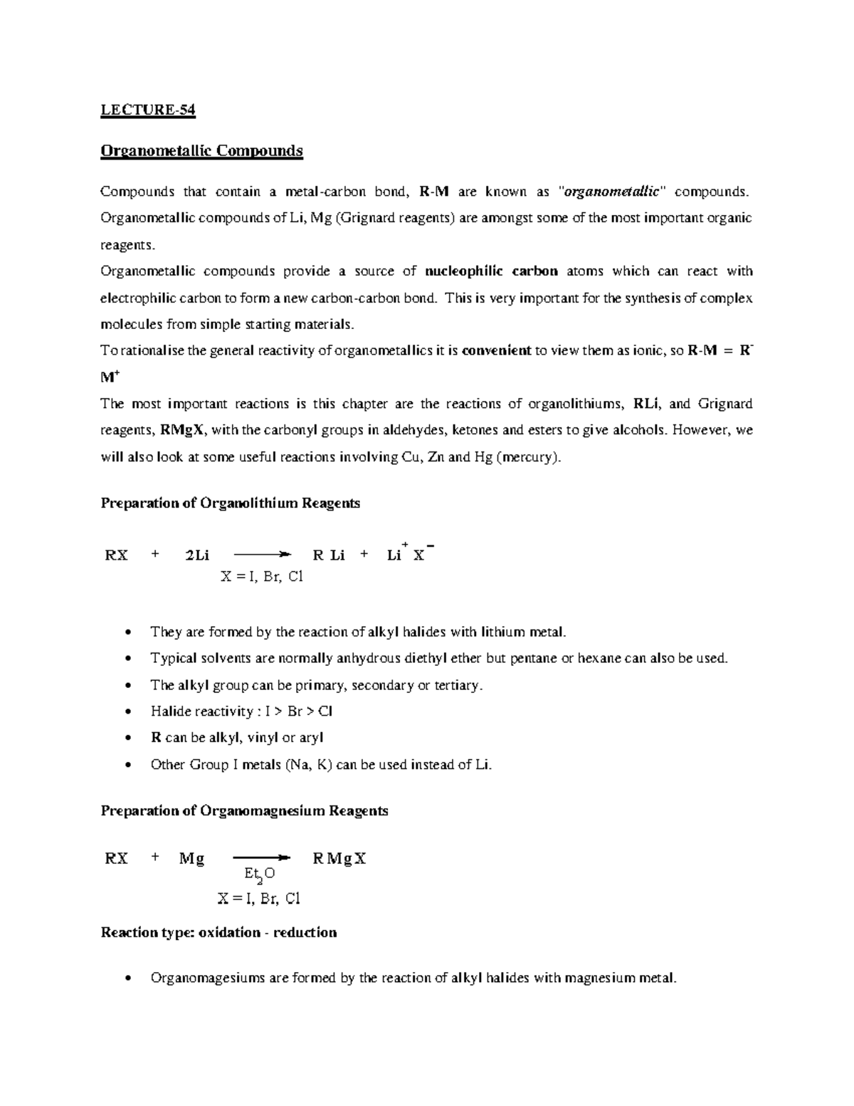 Engineering chemistry All Unit Notes-26 - LECTURE- Organometallic ...