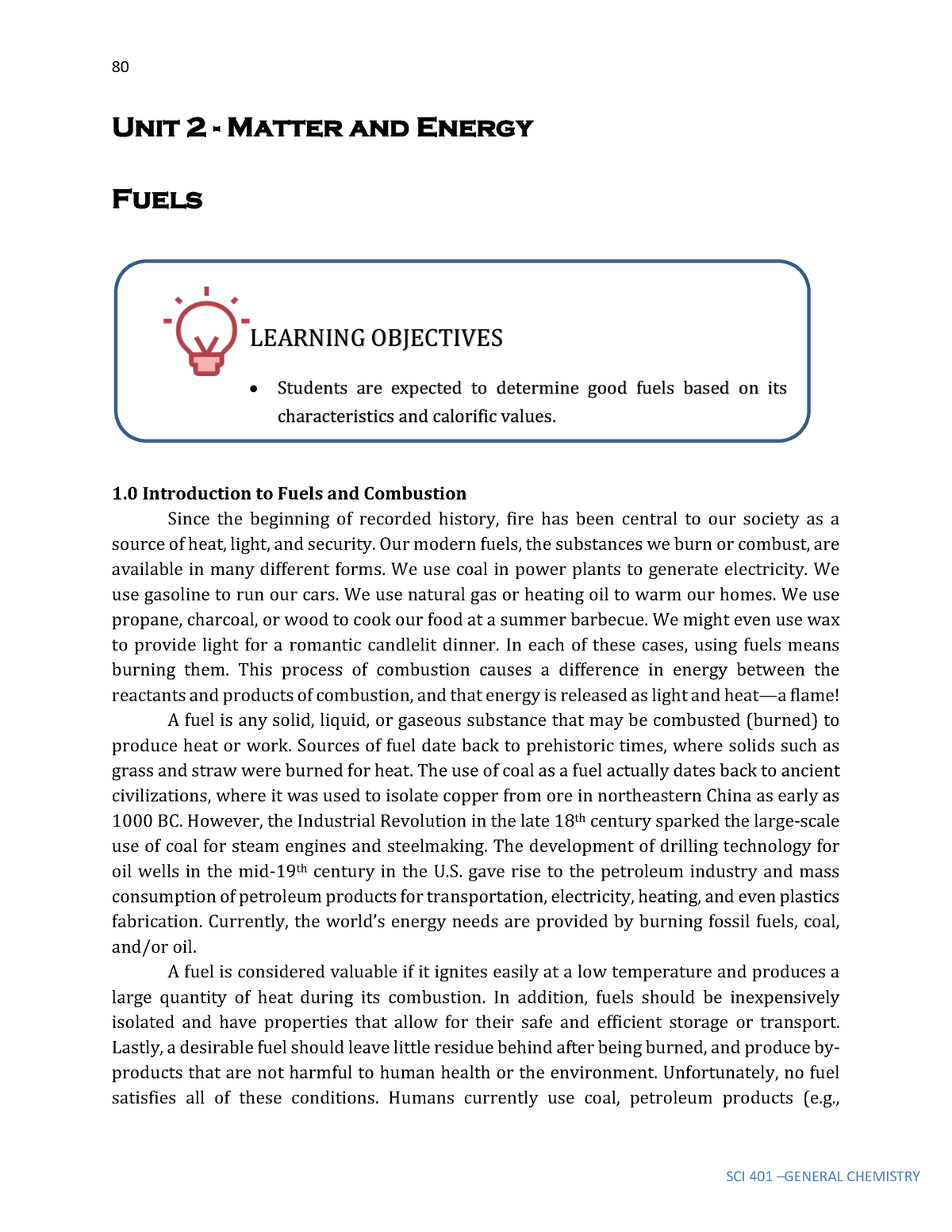 Gen Chem Page 80 104 - Genchem - SCI 401 – GENERAL CHEMISTRY Unit 2 ...