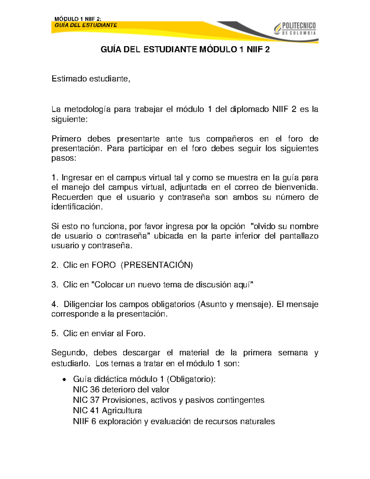 GUÍA DEL Estudiante Módulo 1 NIIF 2 - MÓDULO 1 NIIF 2: GUÍA DEL ...