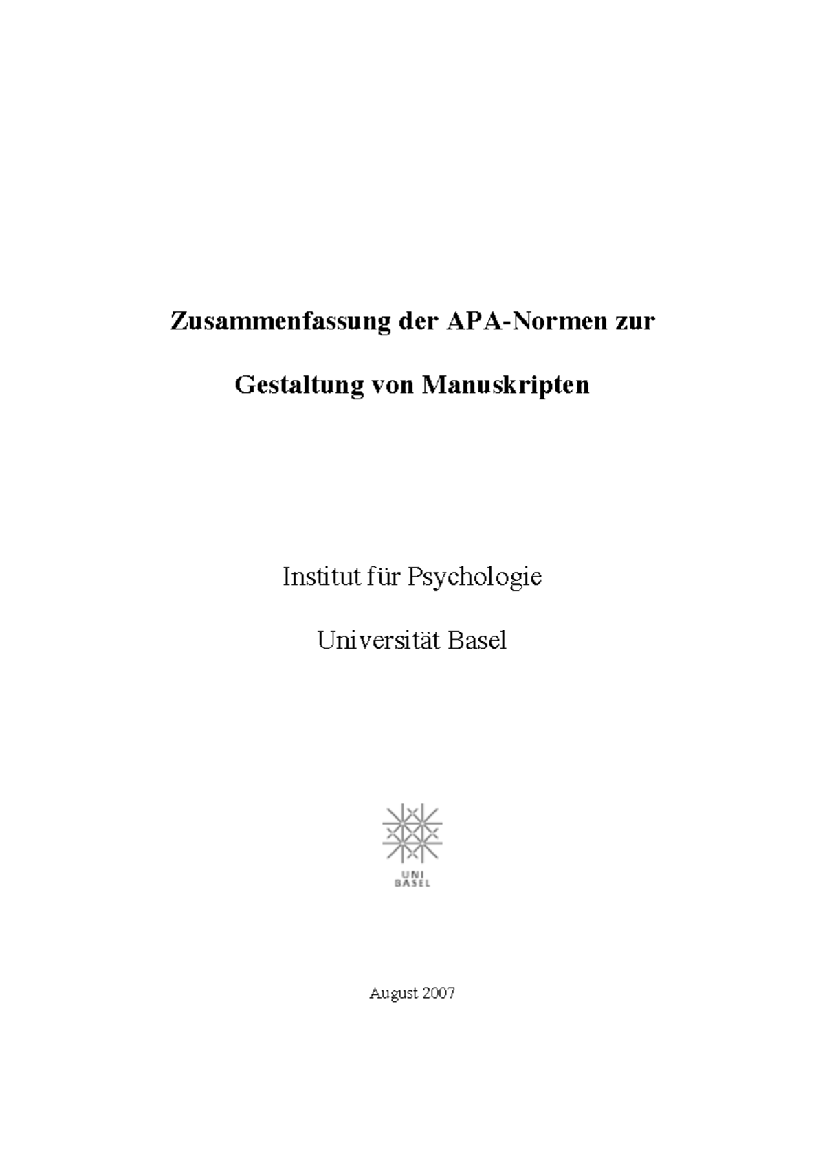 apa normen thesis