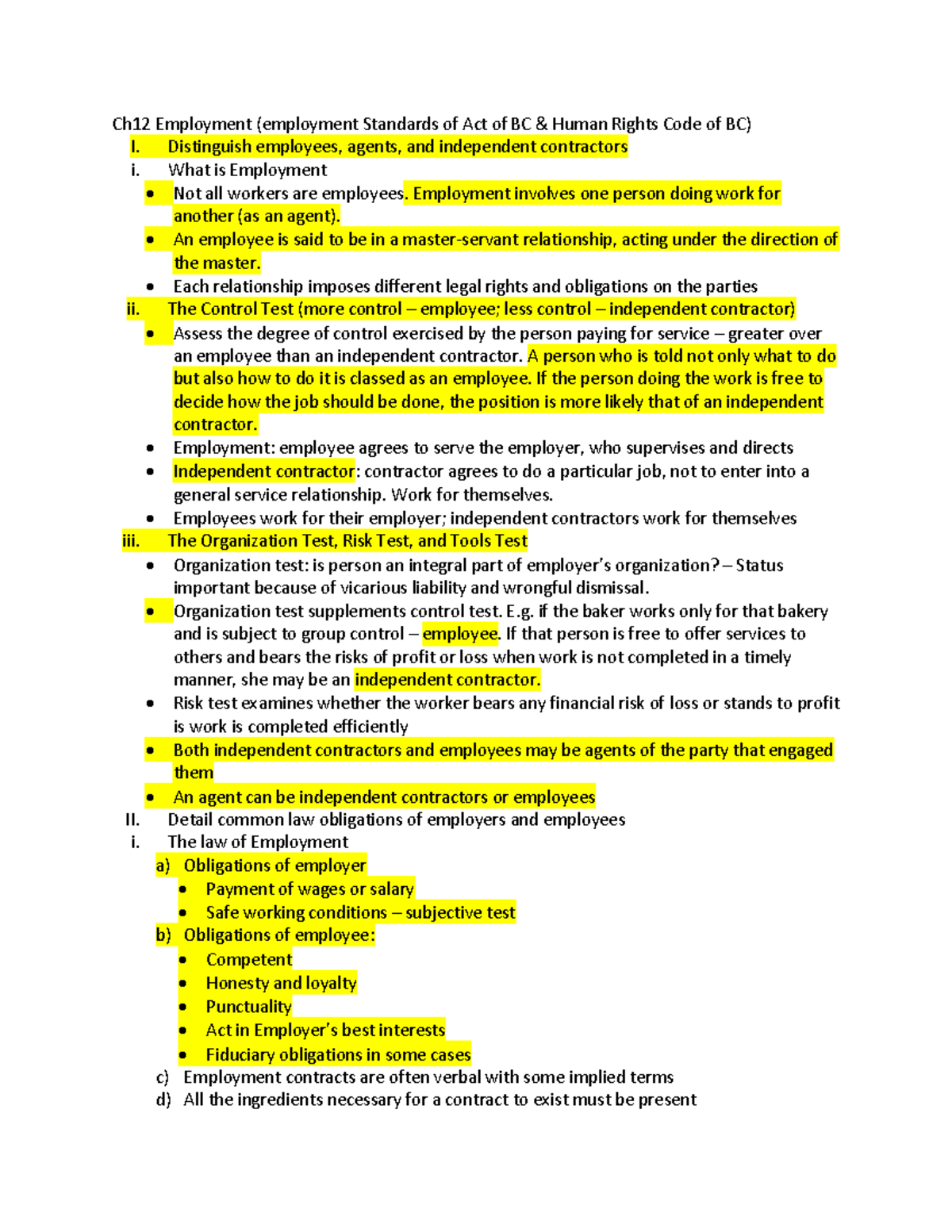 ch12-summary-business-law-in-canada-ch12-employment-employment