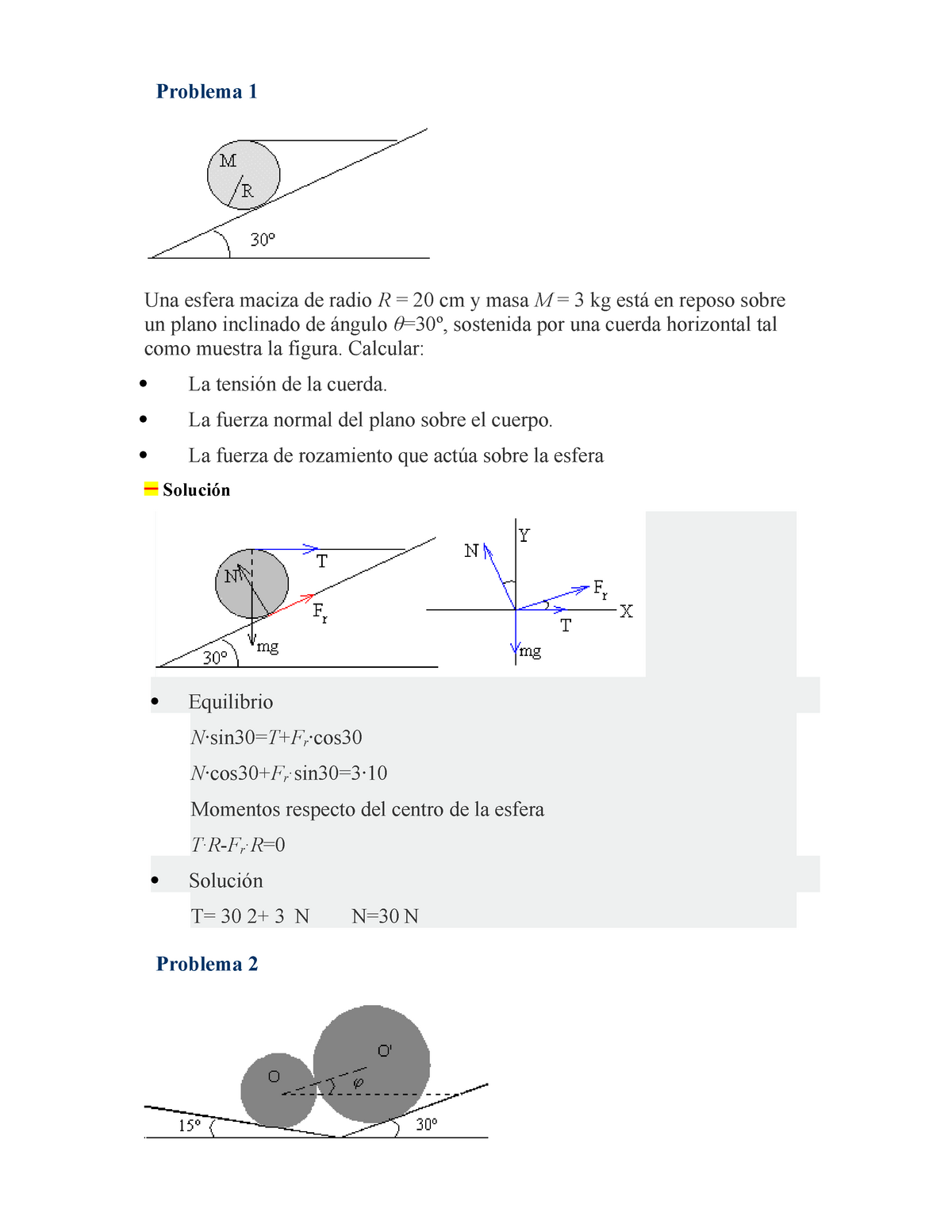 Problemas De Estática Universitaria - Problema 1 Una Esfera Maciza De ...