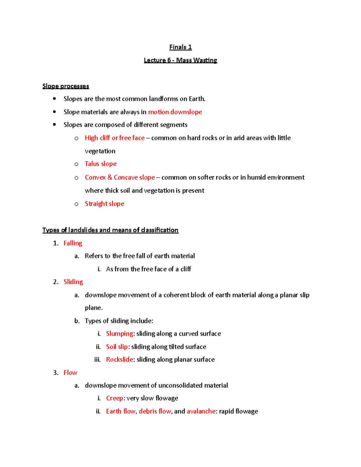 lecture-6-mass-wasting-lecture-7-floods-finals-1-lecture-6