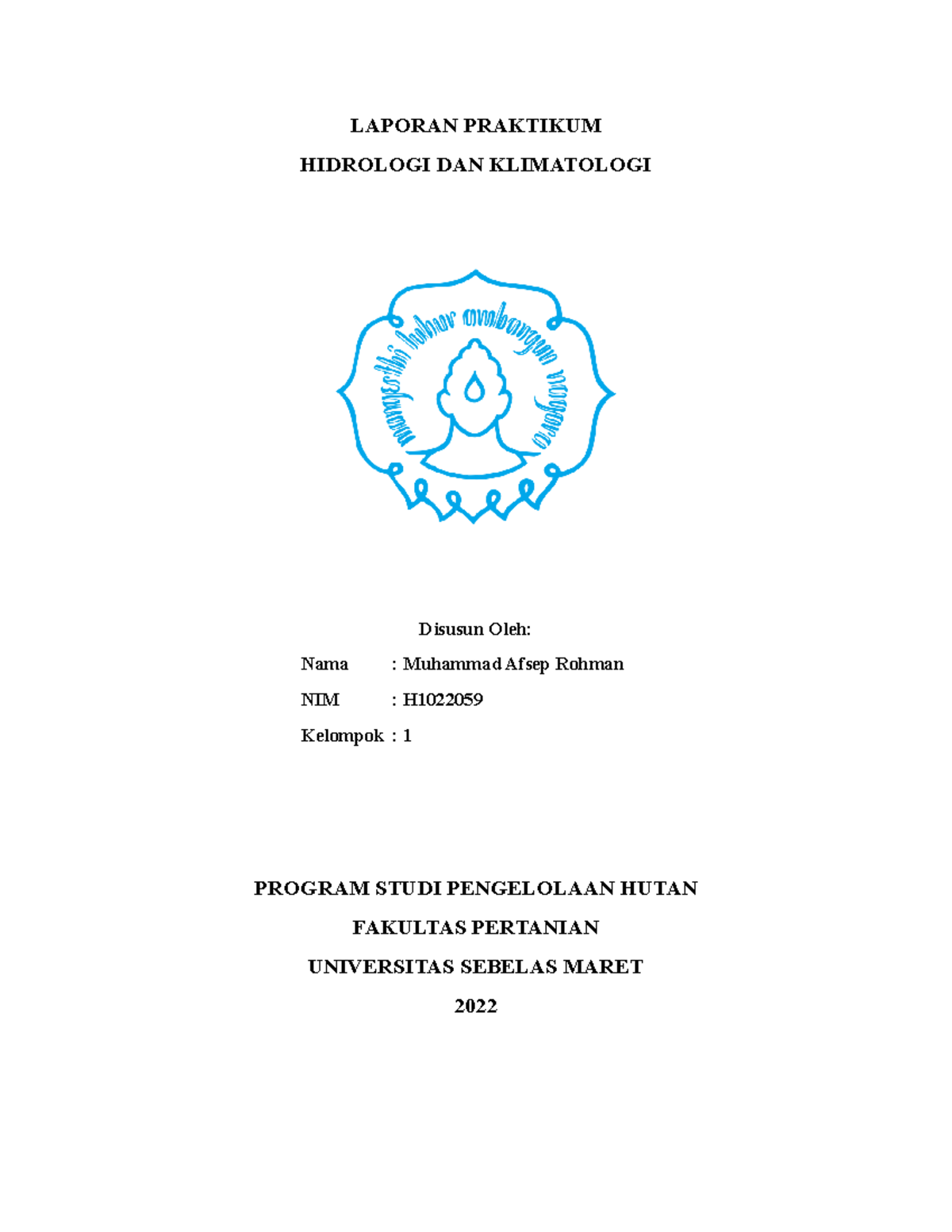 Laporan Praktikum Curah Hujan - LAPORAN PRAKTIKUM HIDROLOGI DAN ...