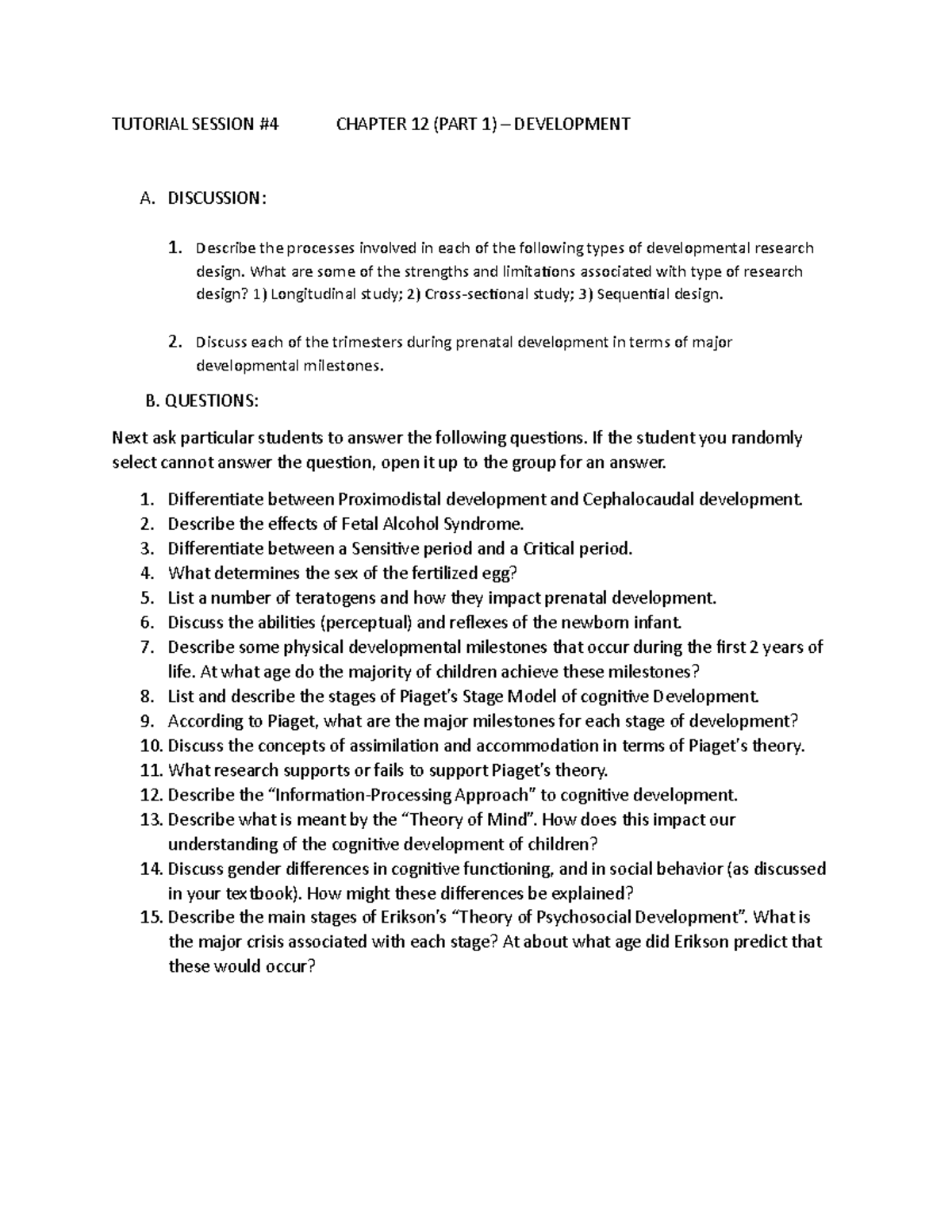 Psych 1003- Tutorial Session 4 (2021/2022) - TUTORIAL SESSION #4 ...