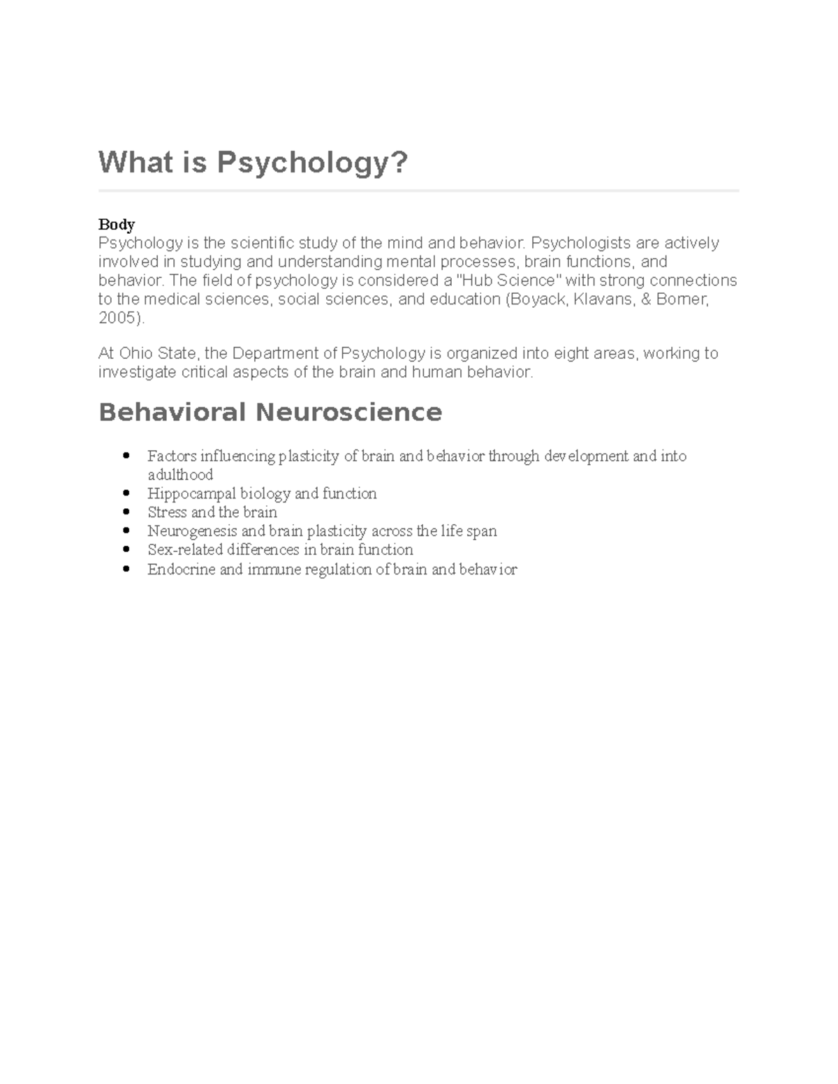 Psychology - What is Psychology? Body Psychology is the scientific ...