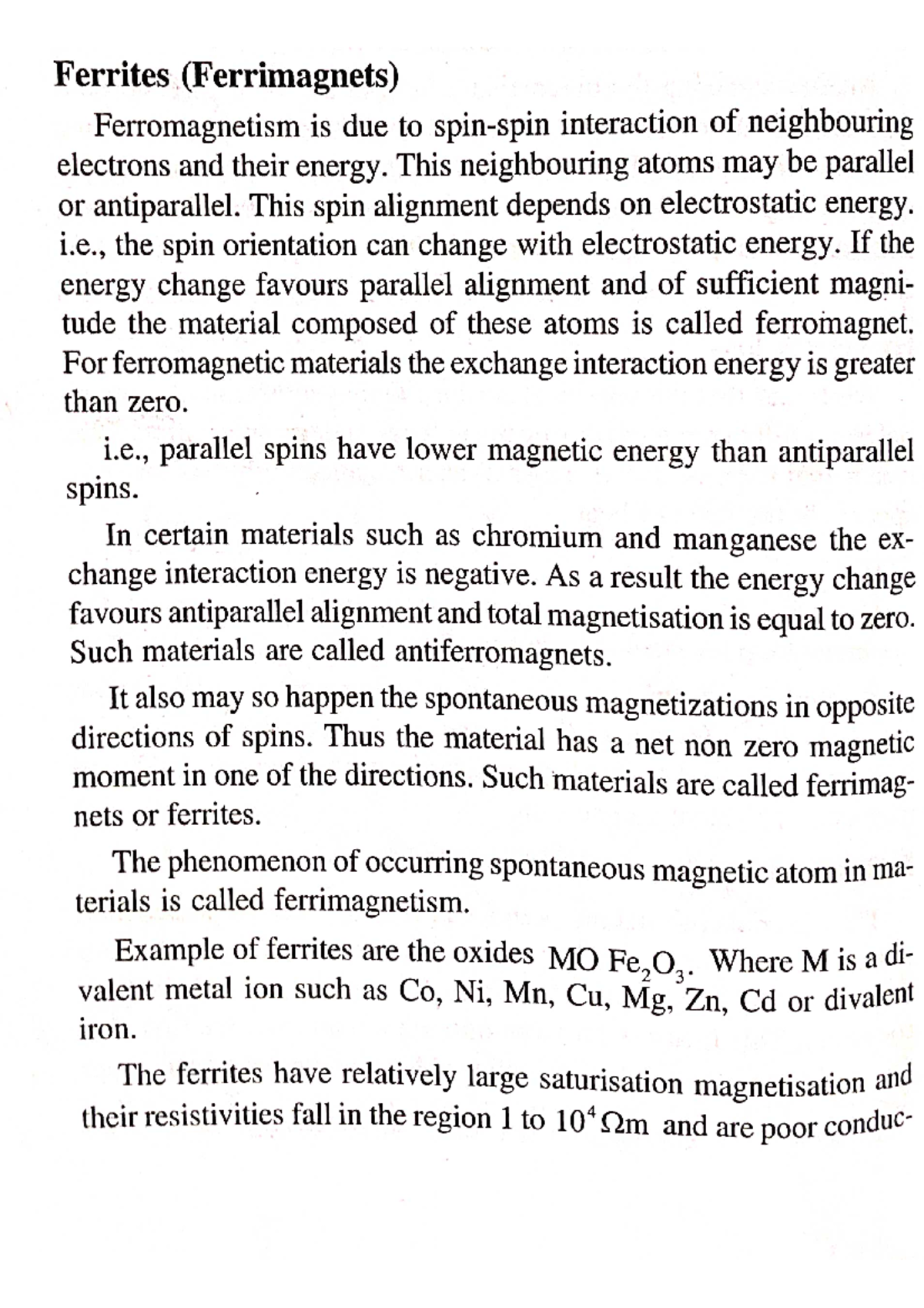 Ferrites It's lecture notes Physics Studocu