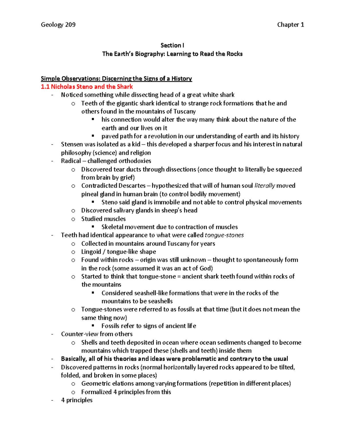 Chapter 1 Geology 209 - Geology 209 Chapter 1 Section I The Earth’s ...