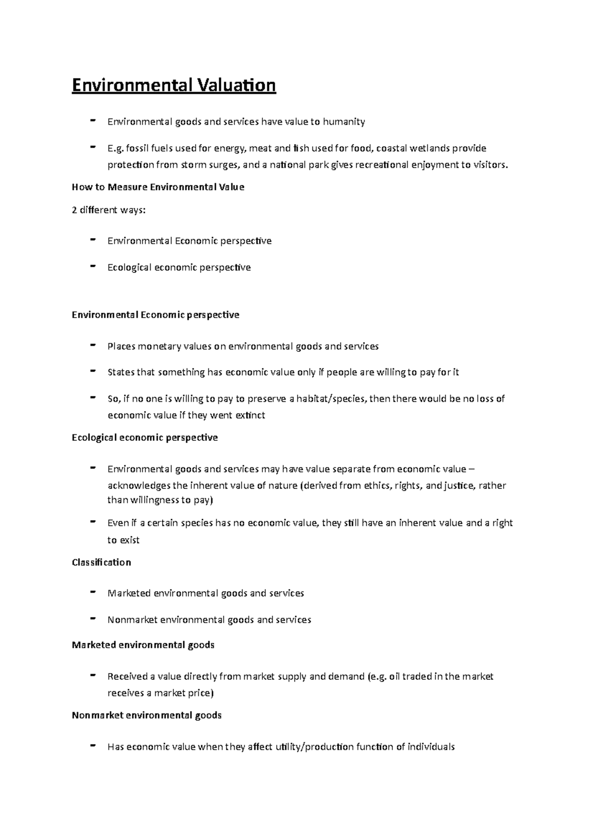 Environmental Valuation - fossil fuels used for energy, meat and fish ...