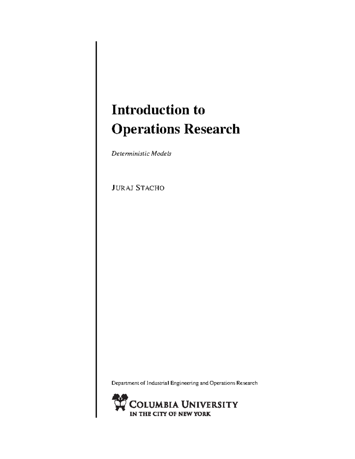 Operation Research Notes 1 - Introduction To Operations Research ...