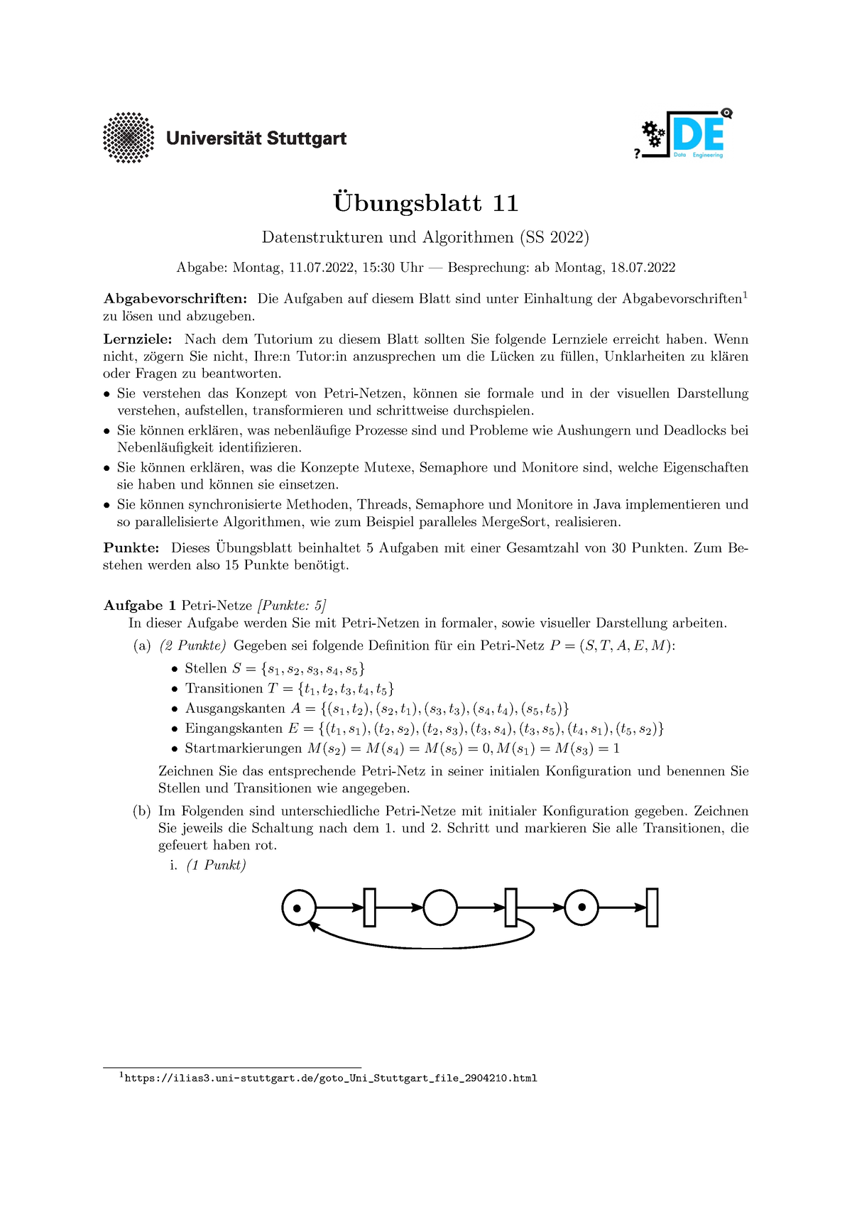 DSA Blatt 11 - Sommersemester - Ubungsblatt 11 ̈ Datenstrukturen Und ...