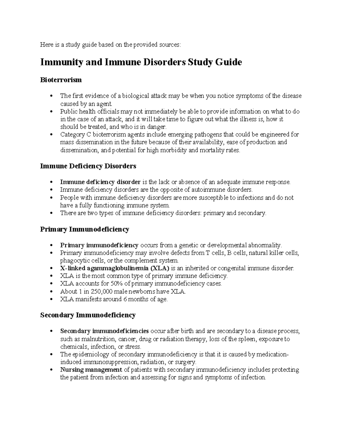 Exam 2-Study guide - Notes - Here is a study guide based on the ...