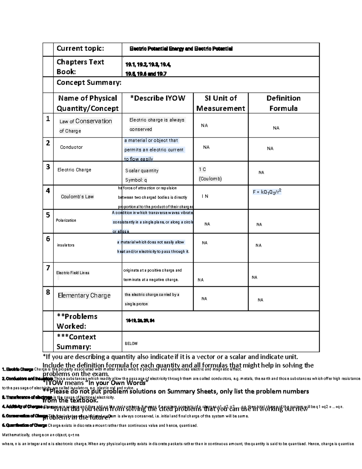 Kami Export - Summary Sheet Template SP 2022 (1) - *If you are ...