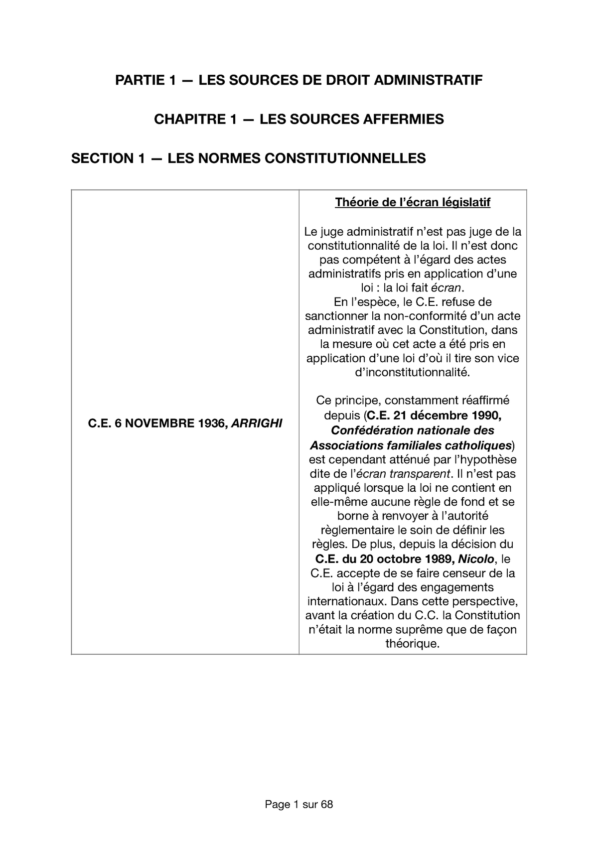 Tableau- Administratif - Droit Administratif - Format PDF - PARTIE 1 ...