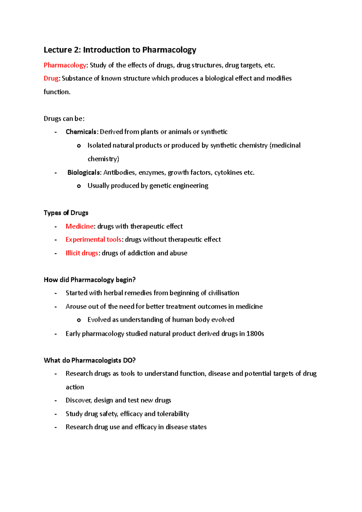 MEDS2002 Module 1 - Lecture 2: Introduction To Pharmacology ...