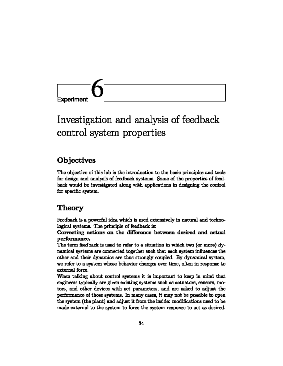 LCS 6th Lab manual - 6 Experiment Investigation and analysis of ...