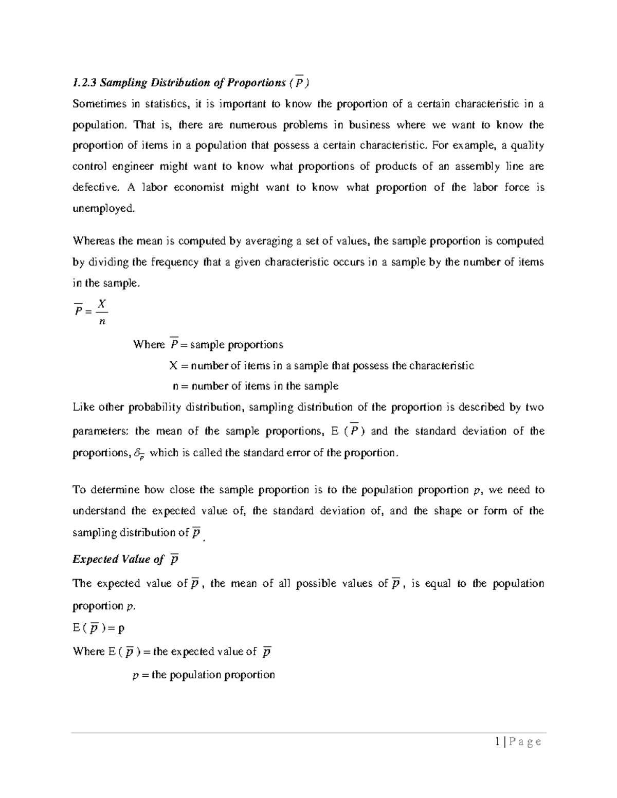 Proportion - More important to university students - 1.2 Sampling ...