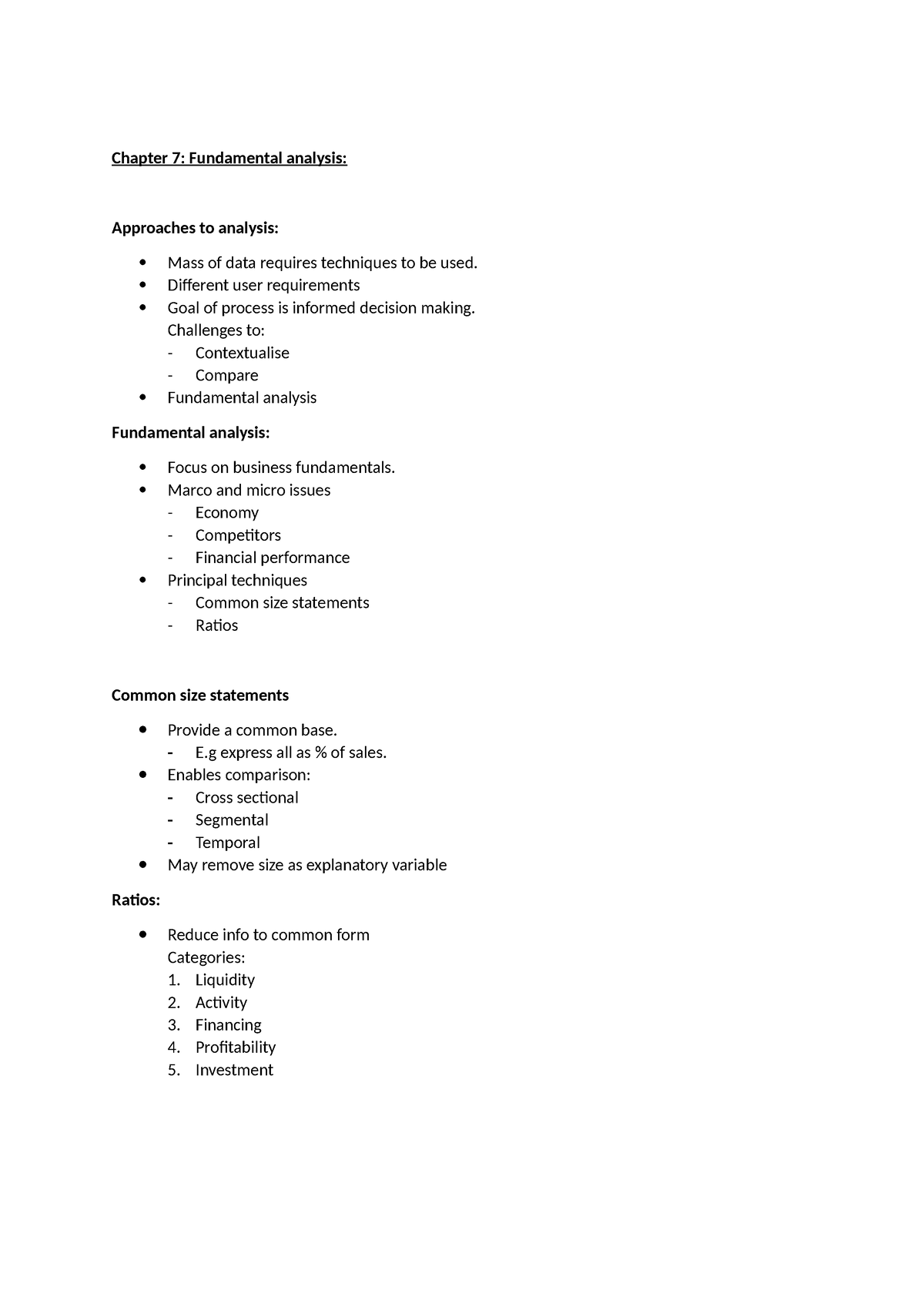 Chapter 7- Financial Information Analysis - Chapter 7: Fundamental ...