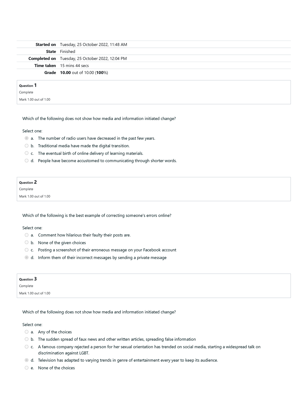 MEIL - Written Work 1 Attempt review 10-10 - Started on Tuesday, 25 ...