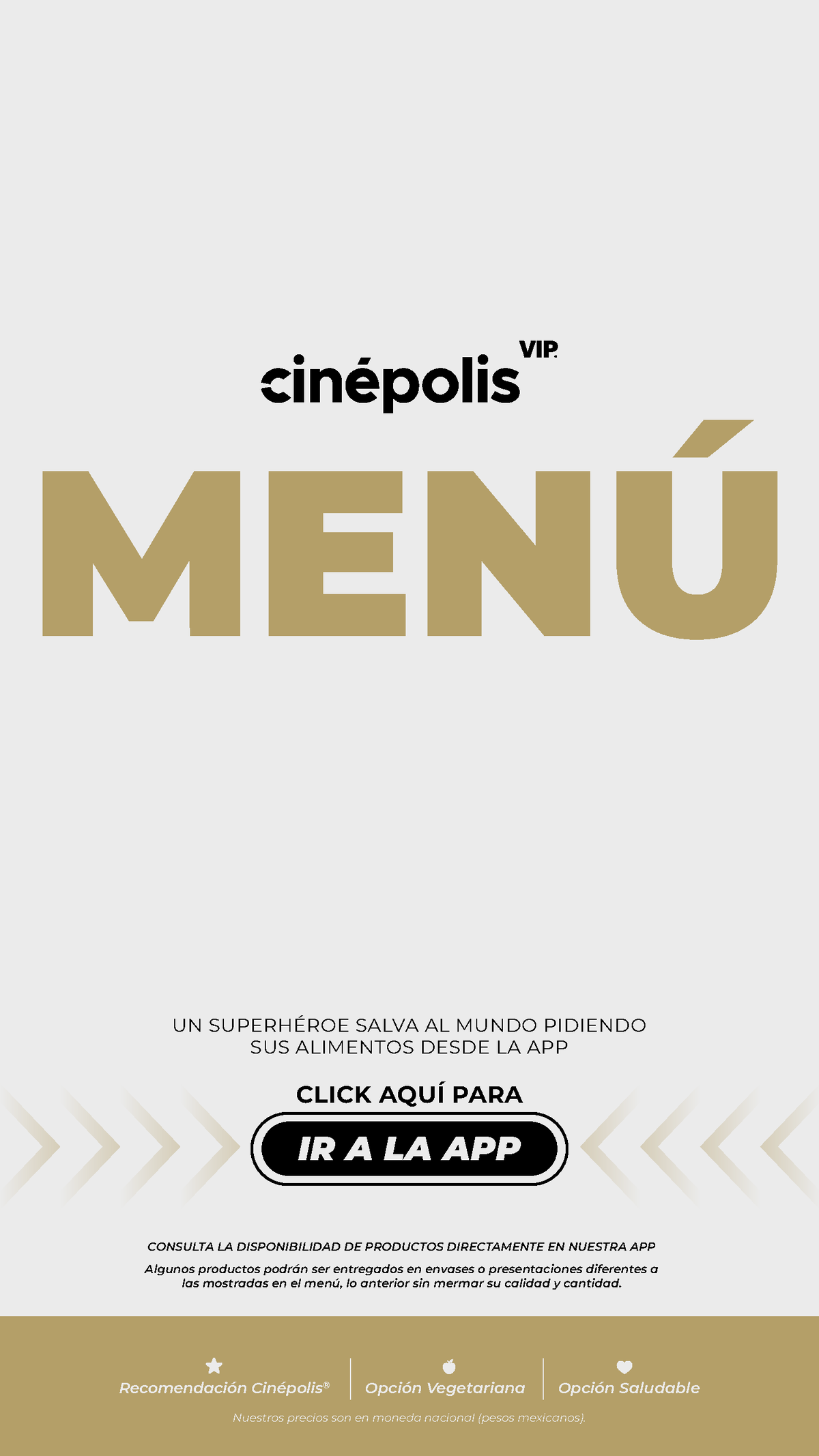 cinepolis vip menu