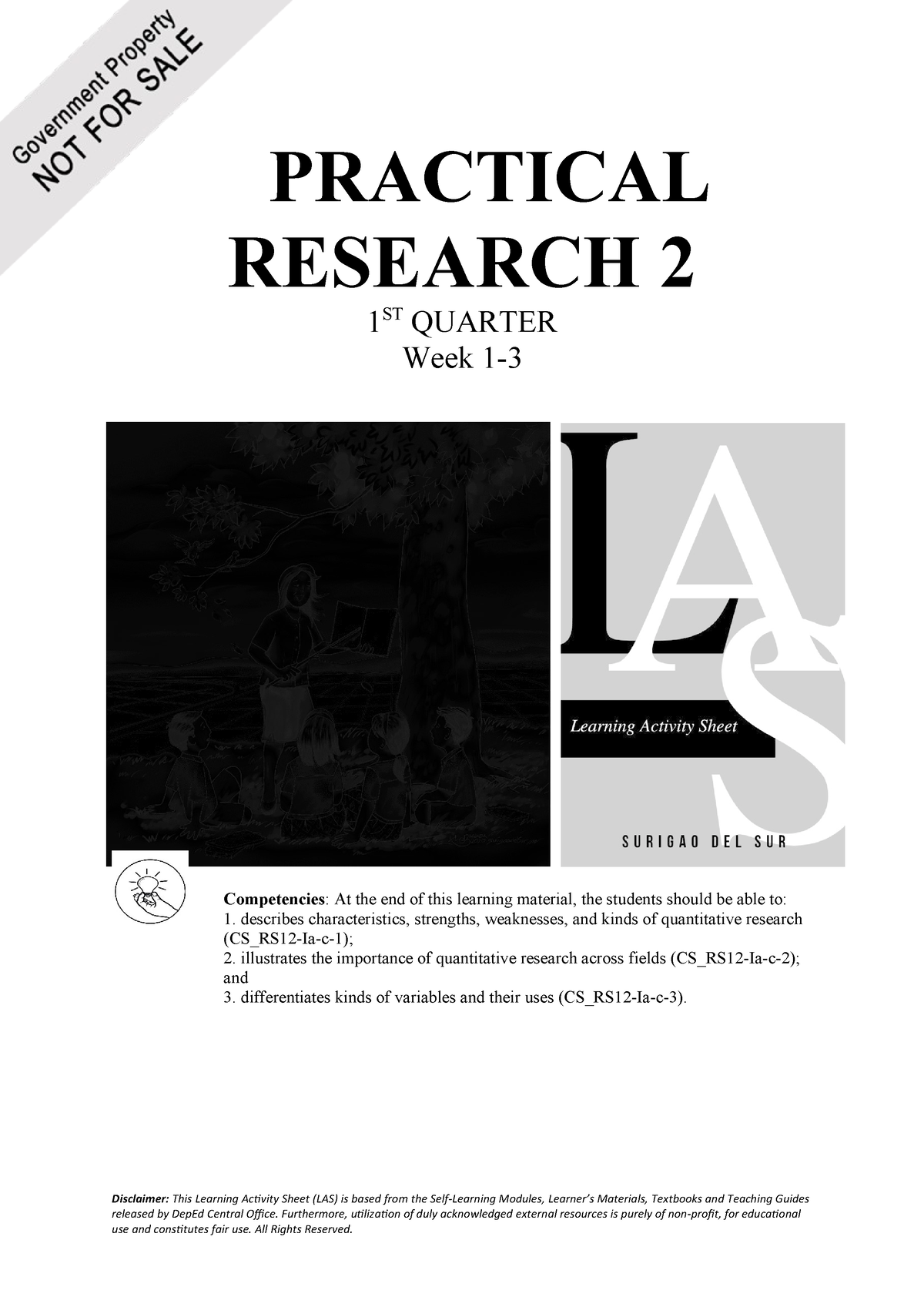 523375844 Practical Research 2 Las - PRACTICAL RESEARCH 2 1 ST QUARTER ...