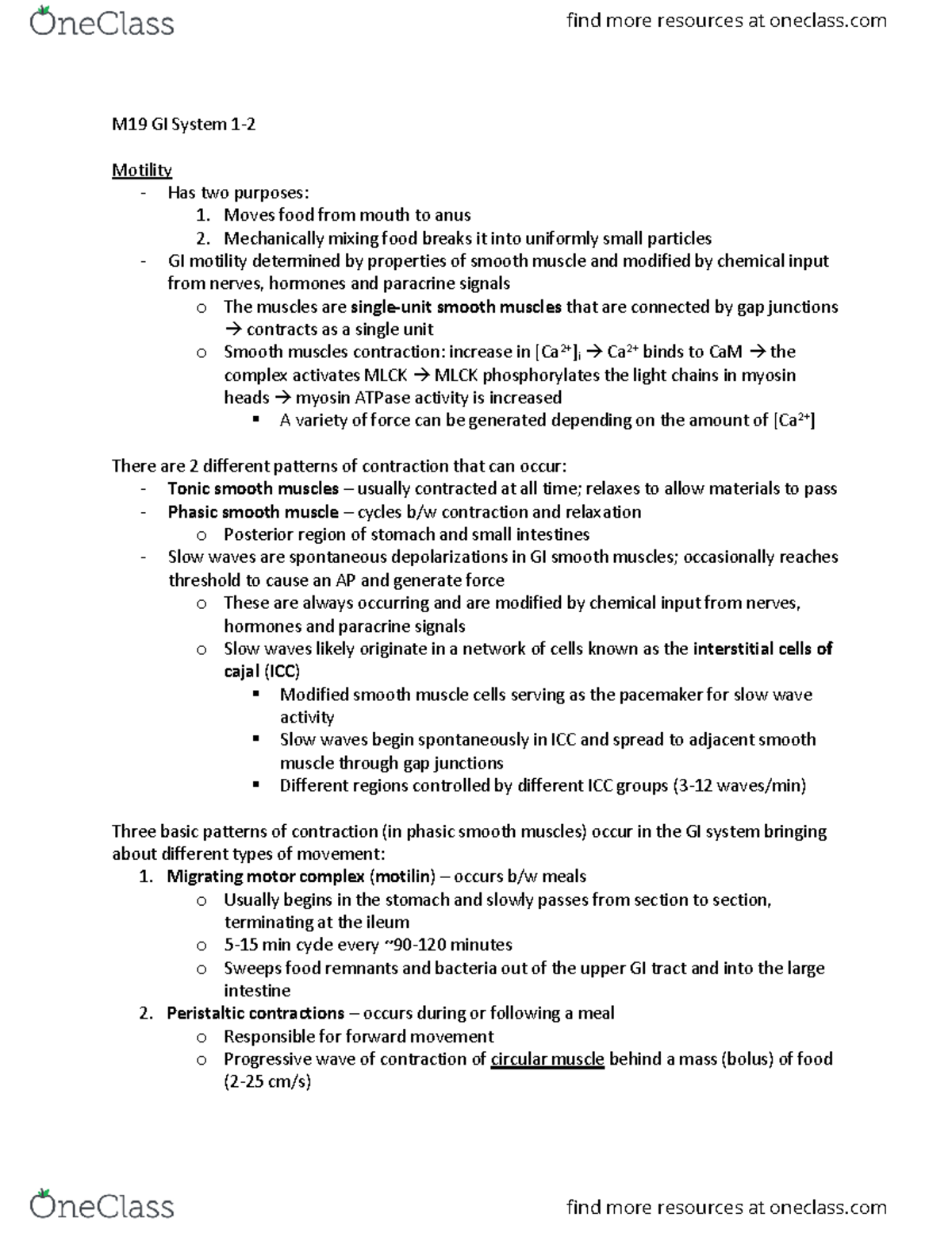 GI 1-2 - this lecture is best for studying for a midterm and final exam ...