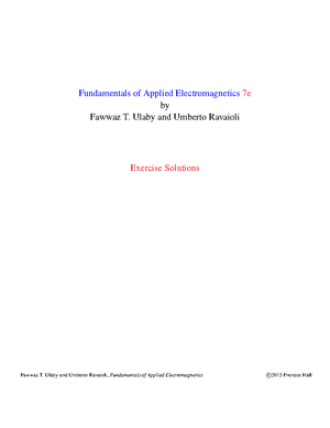 Fundamentals Of Applied Electromagics 7e Fawwaz T Ula And Umberto Ravaioli Solutions Studocu