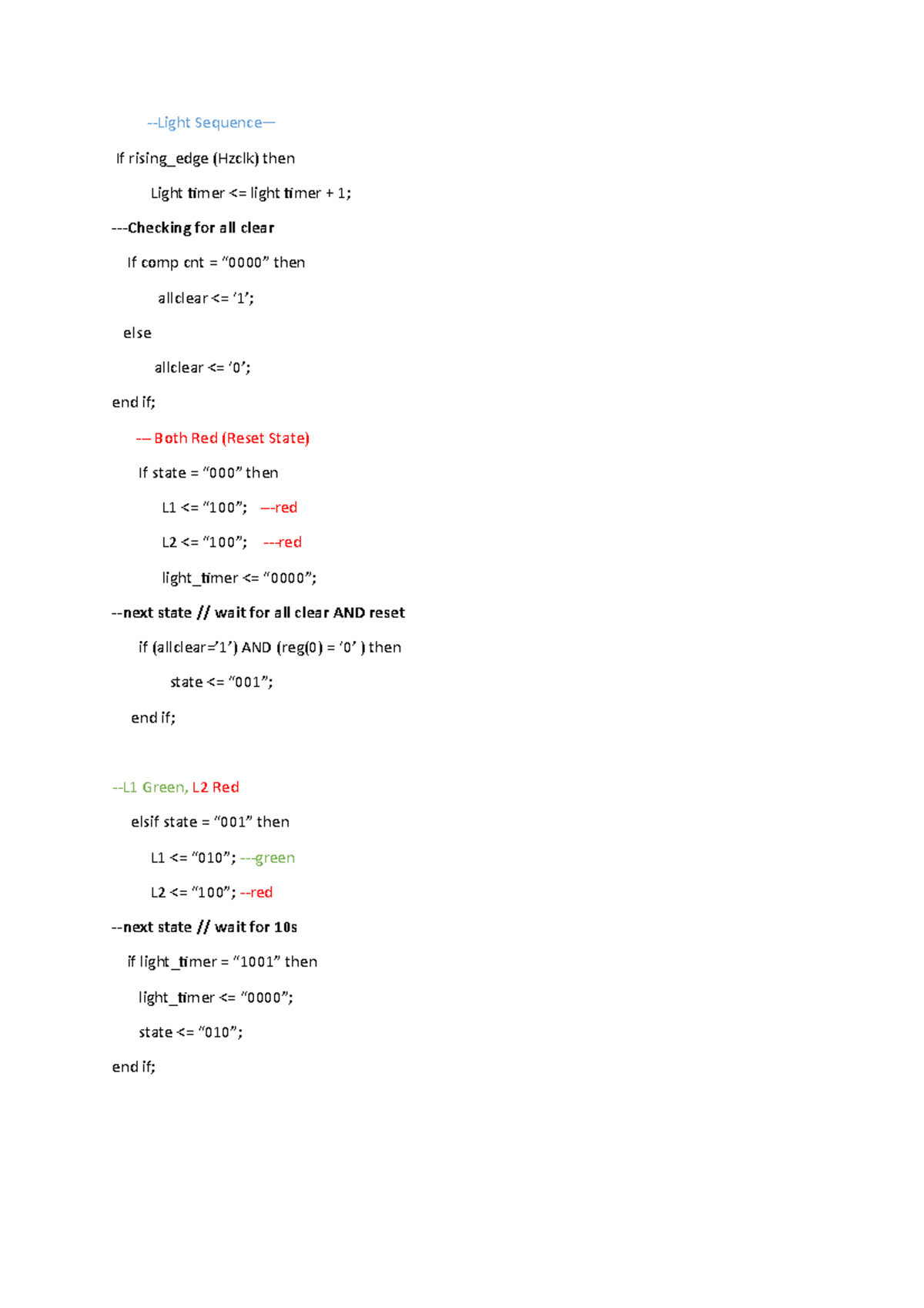 Timed countdown - If rising_edge (Hzclk) then Light timer light timer ...