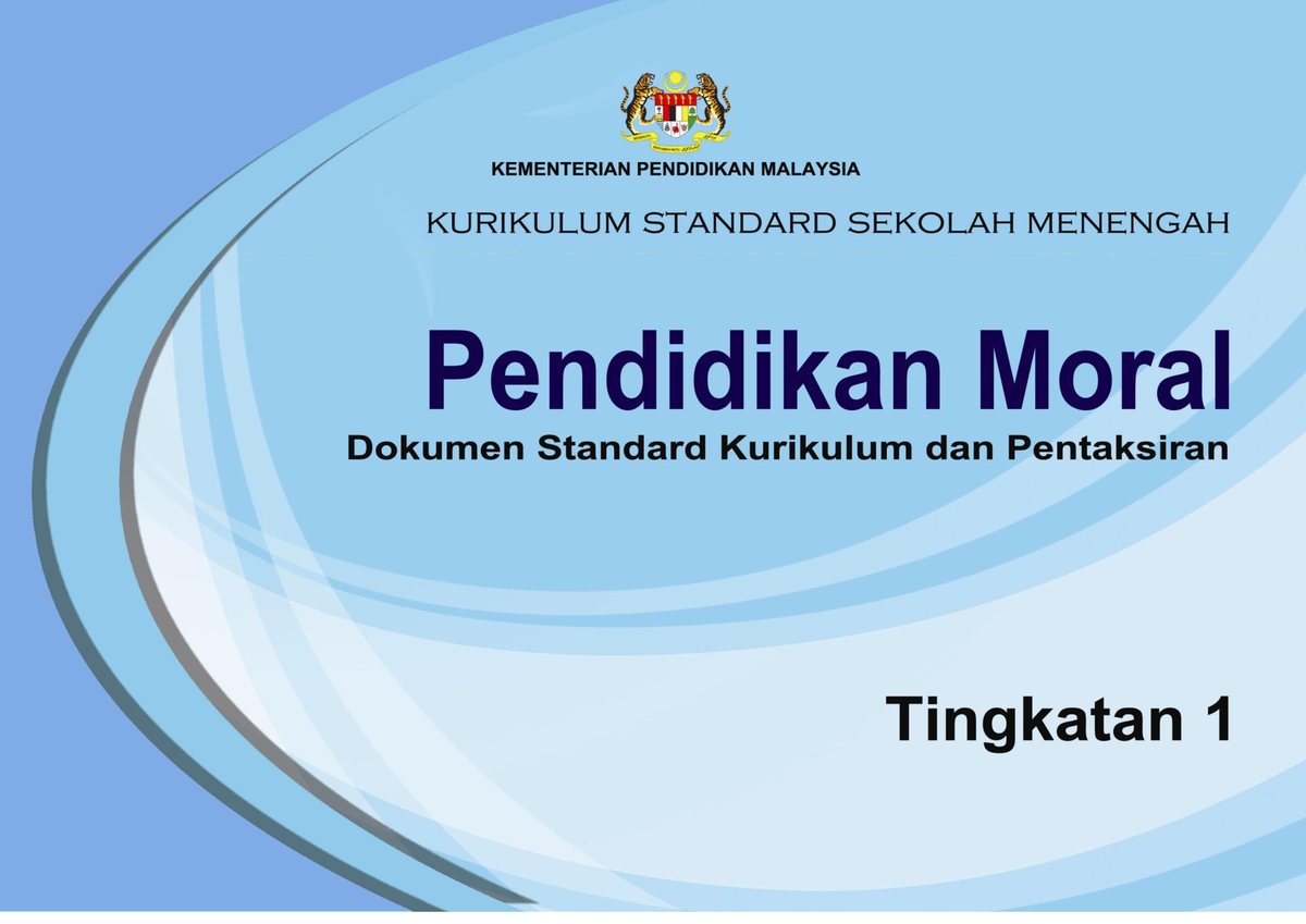 DSKP Pendidikan Moral Tingkatan 1 - Guru Kadet Remaja Sekolah - Studocu