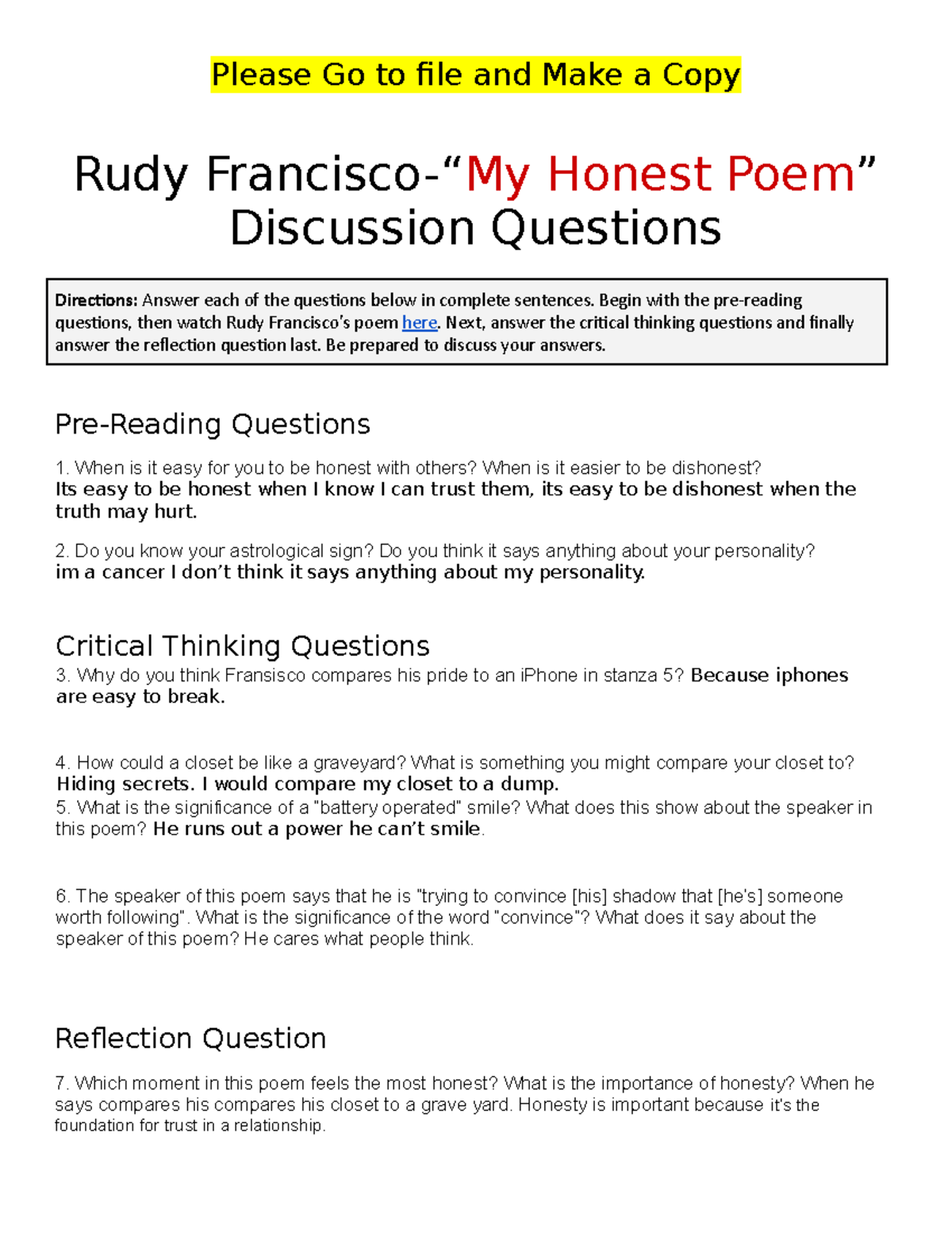 the poem with name rudy