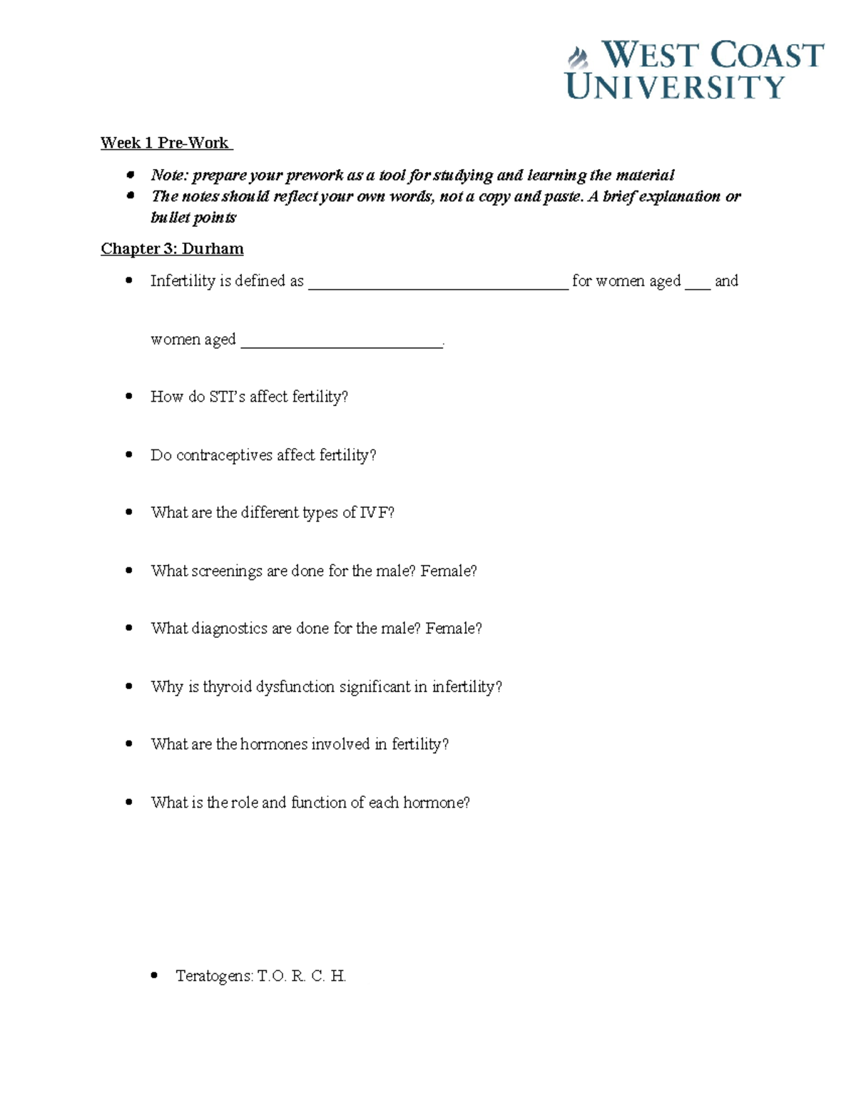 Week 1 Prework - Week 1 Pre-Work Note: prepare your prework as a tool ...