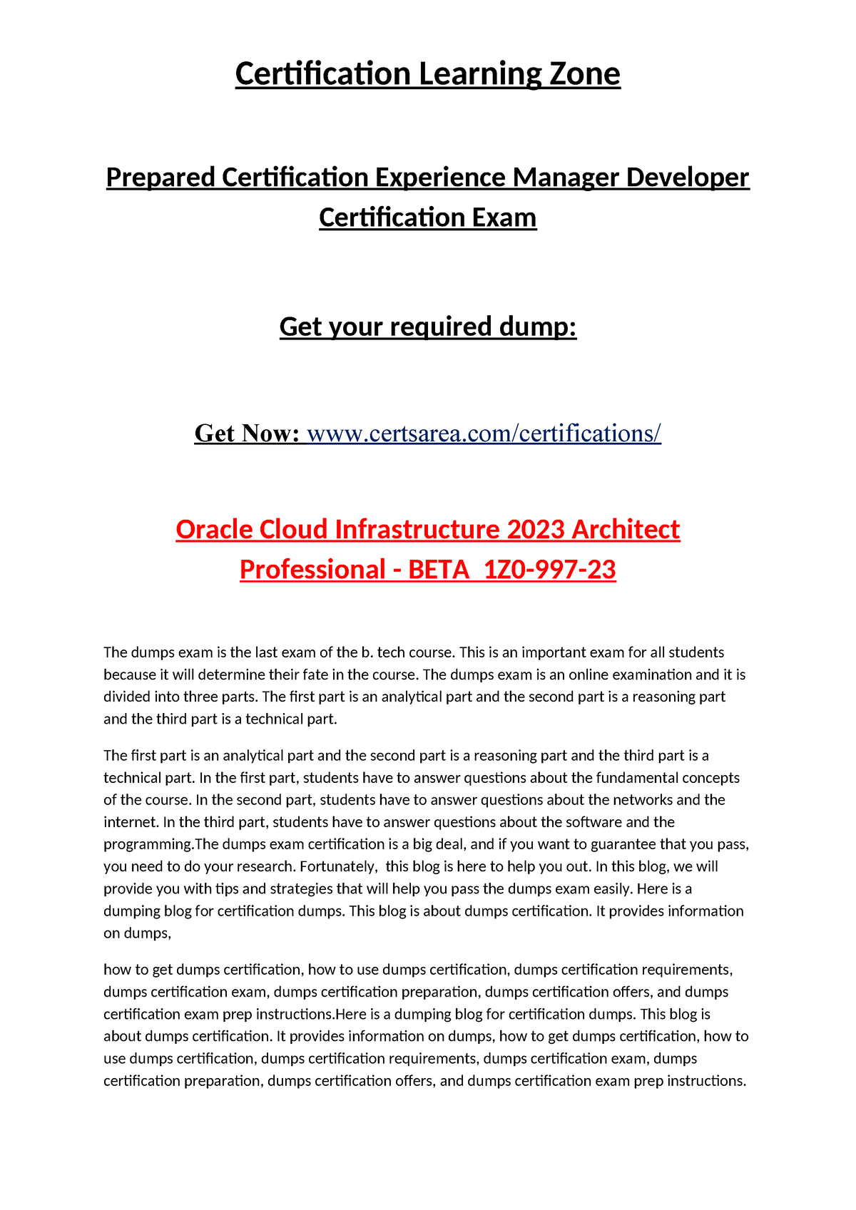 Oracle Cloud Infrastructure 2023 Architect Professional - BETA 1Z0-997 ...