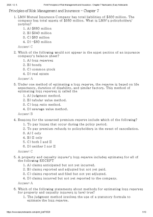 Print Principles of Risk Management and Insurance - Chapter 8 ...