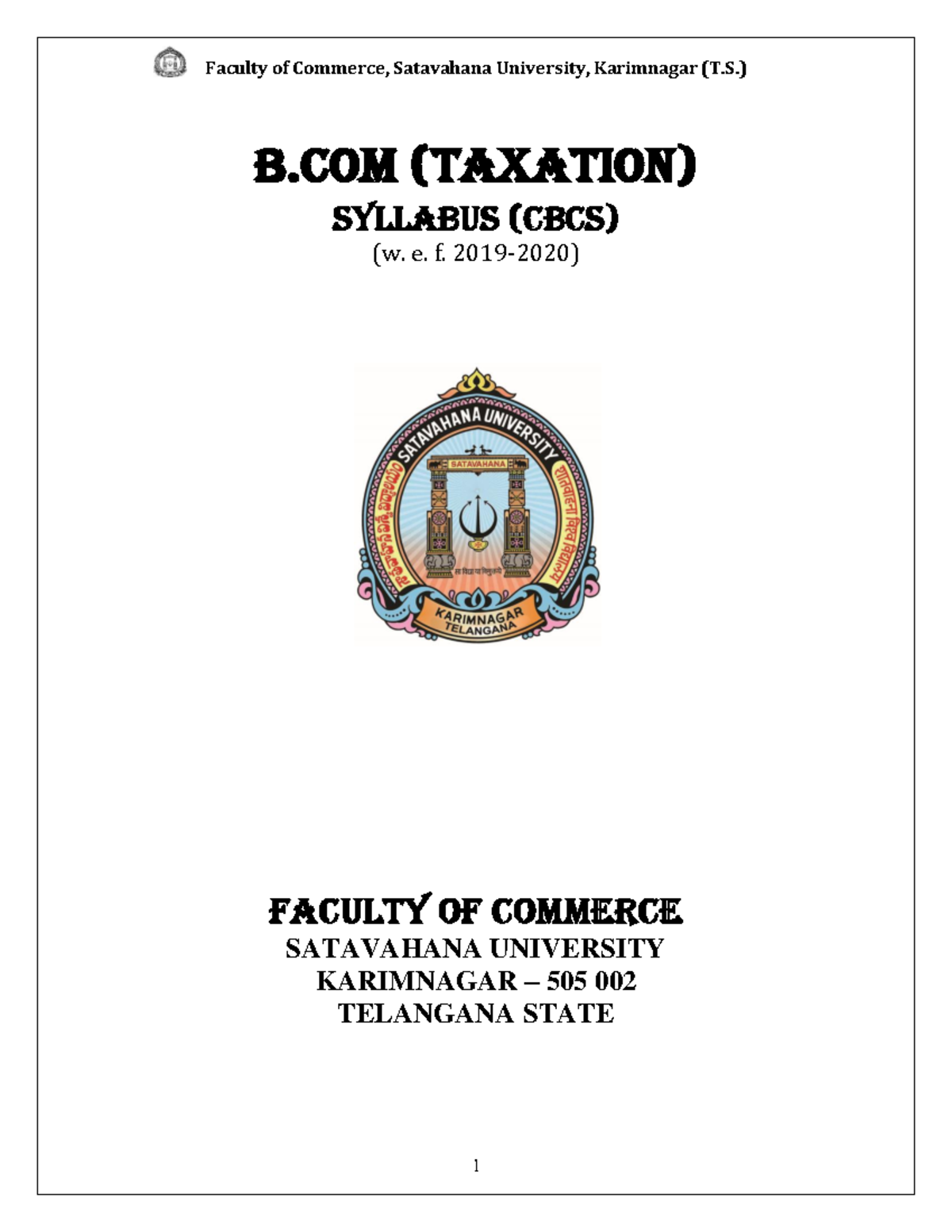 5.B.Com (Taxation) Sem I & II - B (Taxation) Syllabus (CBCS) (w. E. F ...