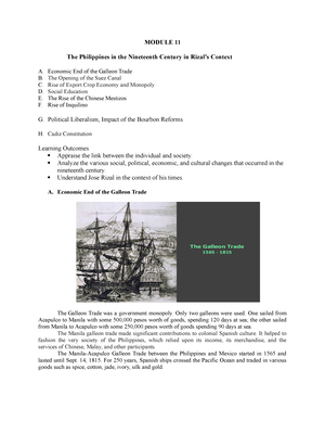 Module-1 - The Life And Works Of Rizal - MODULE 1 Historical Background ...