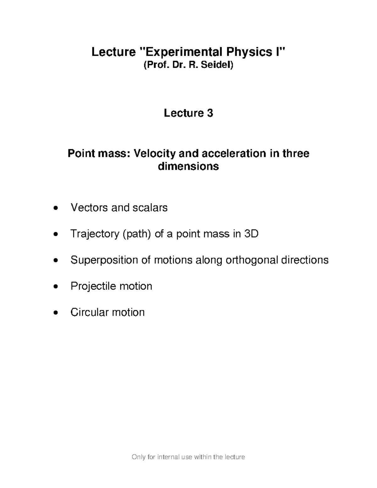 03 Lecture Motion 3D-velocity acceleration - Warning: TT: undefined ...