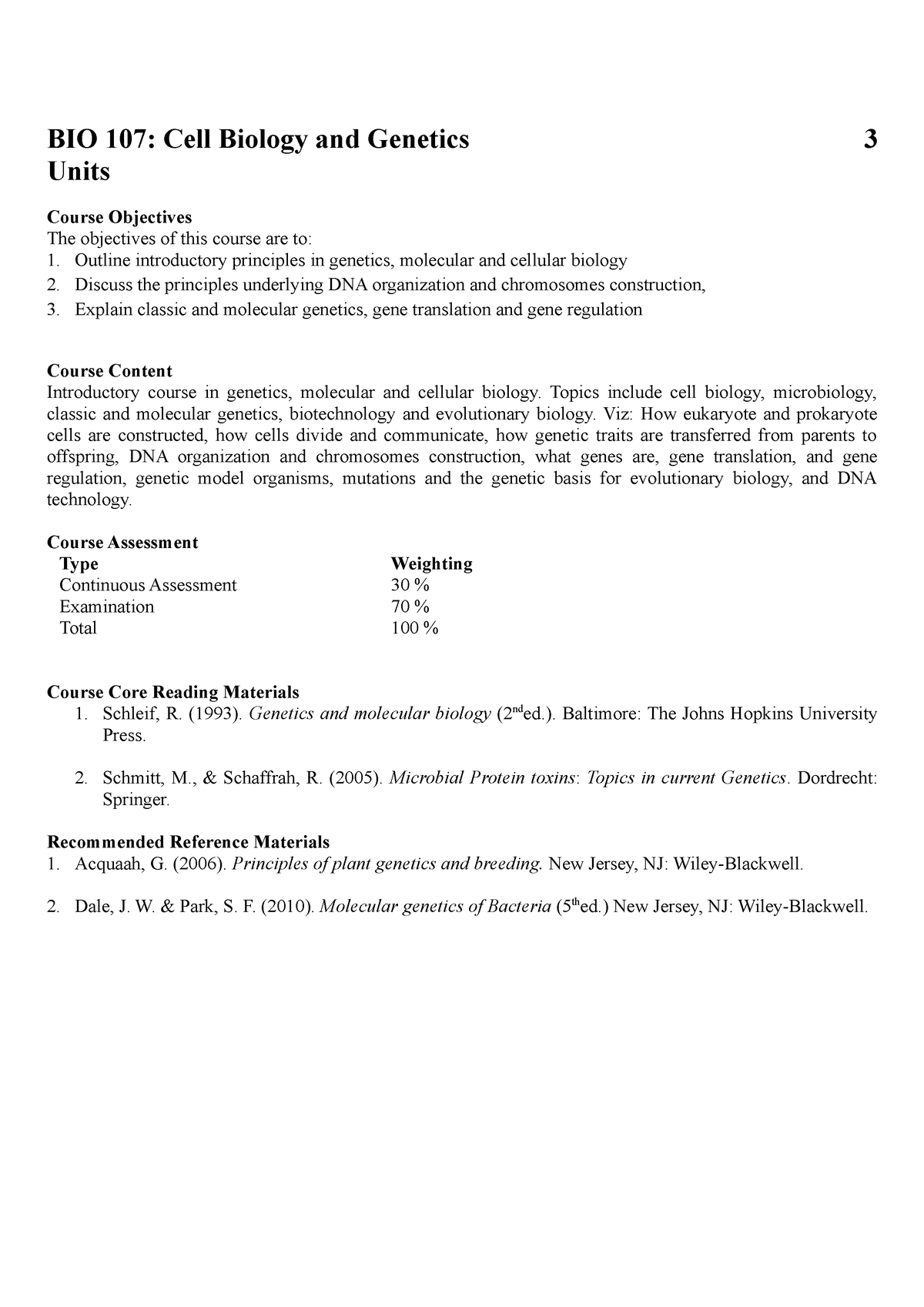 BIO 107 Notes Organelles-1 - BIO 107: Cell Biology And Genetics 3 Units ...