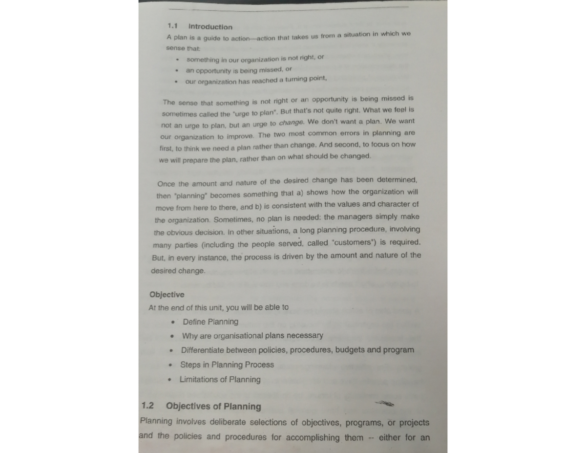 Ch 1 Planning Lecture notes Business studies Studocu