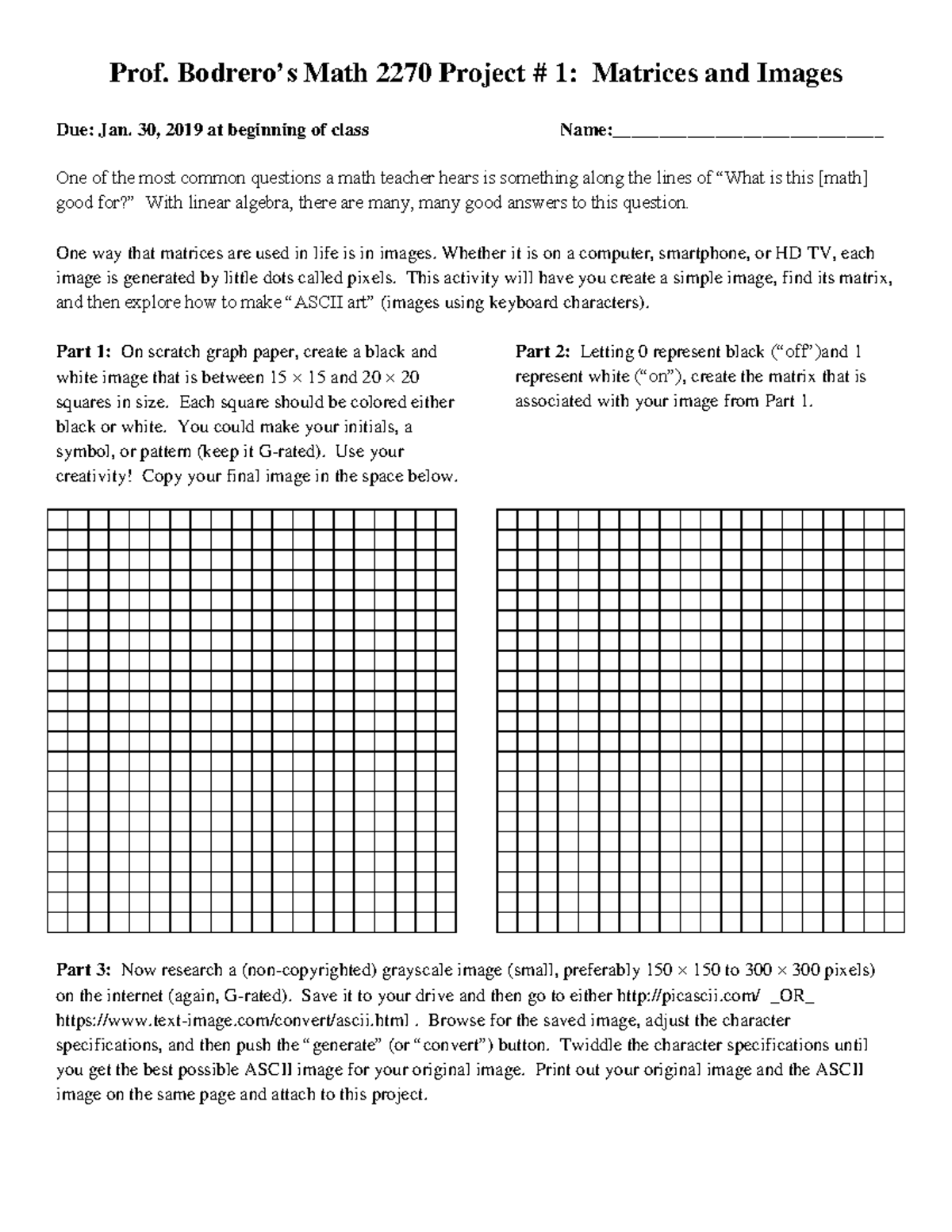 Application Project 1 2019 - Prof. Bodrero’s Math 2270 Project # 1 ...
