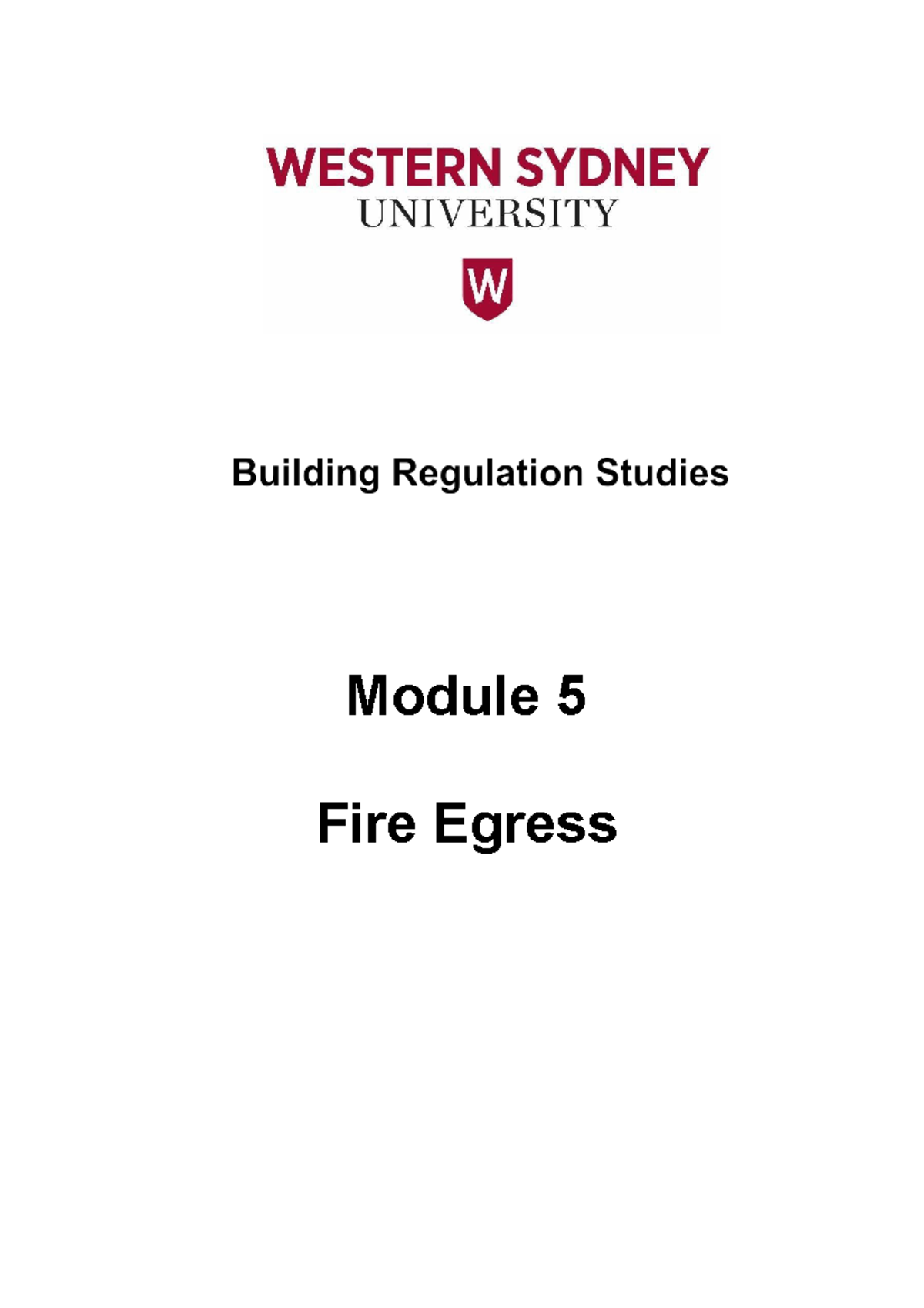 Module 5 Fire Egress Module 5 Fire Egress Introduction To ensure