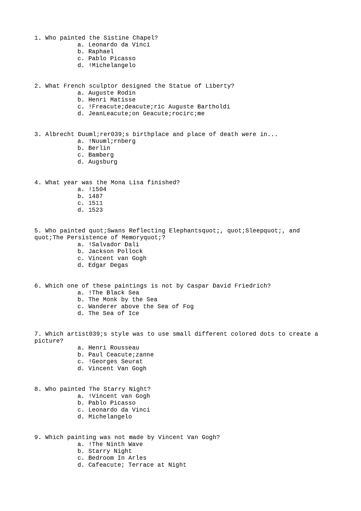 ENG Concept Map Spring 2024 5 - Who painted the Sistine Chapel? a ...