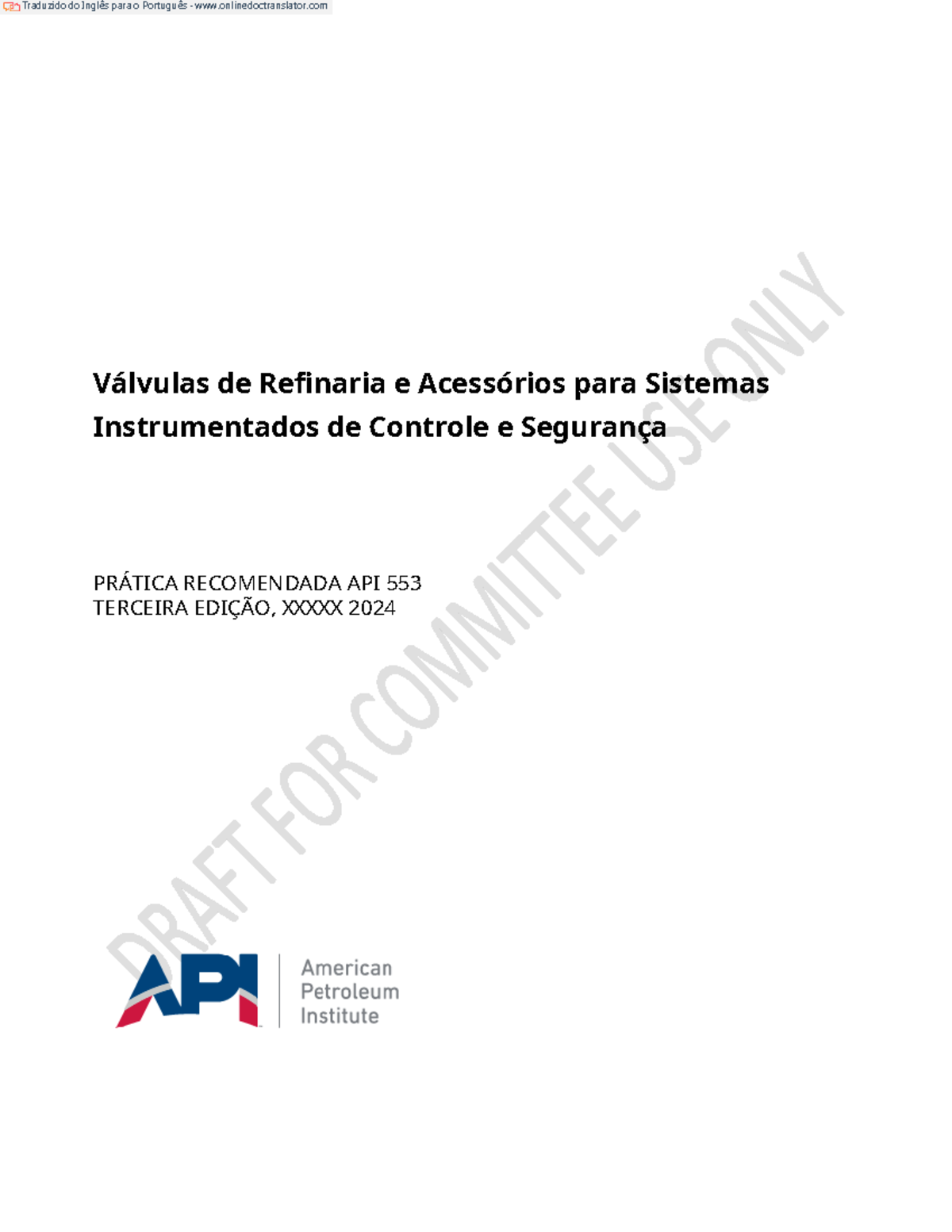 553 e3 - API ballotready with editorial review - Válvulas de Refinaria ...