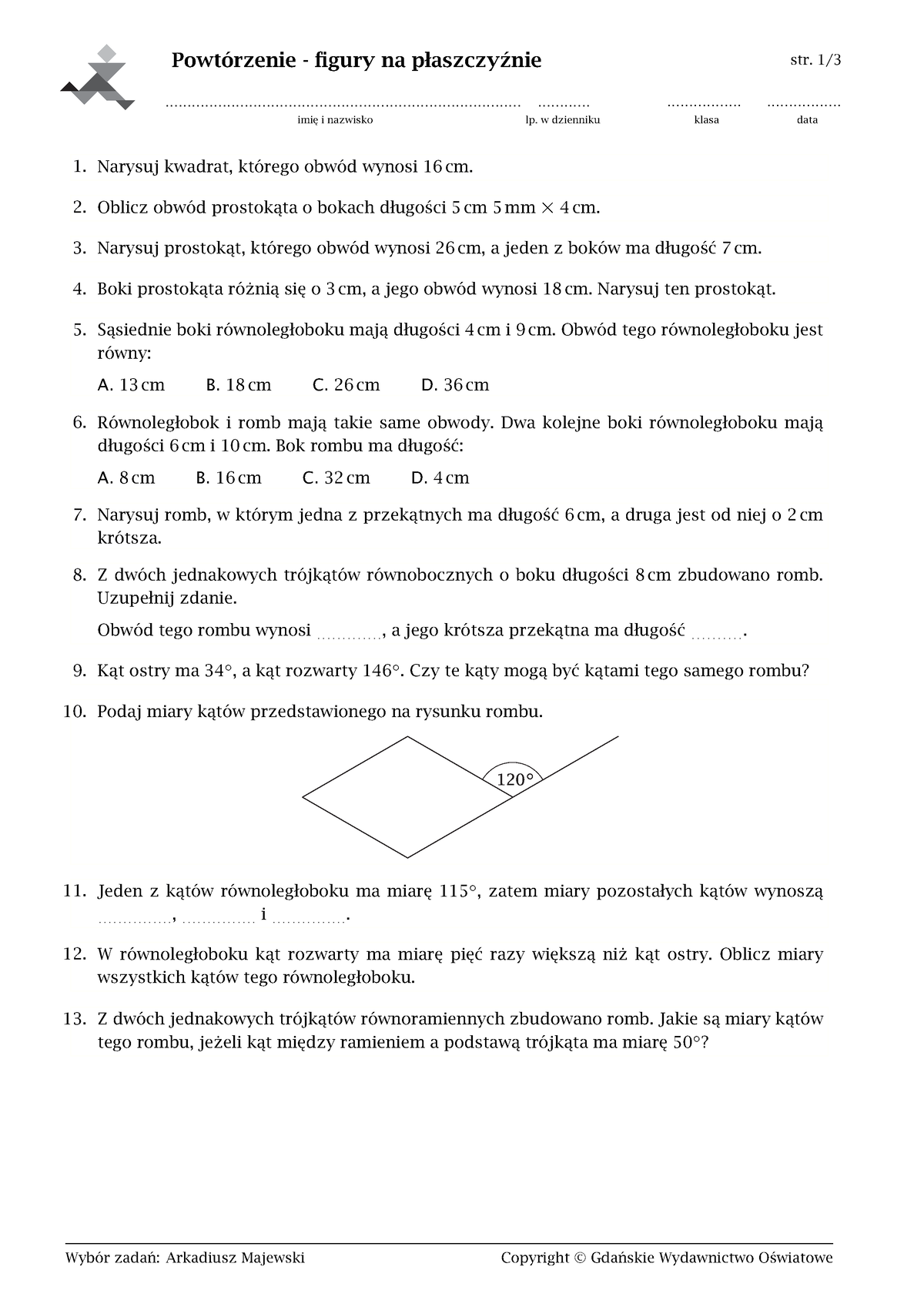 Powtrzenie Figury Na Paszczynie Kl5 - Powtórzenie - Figury Na ...