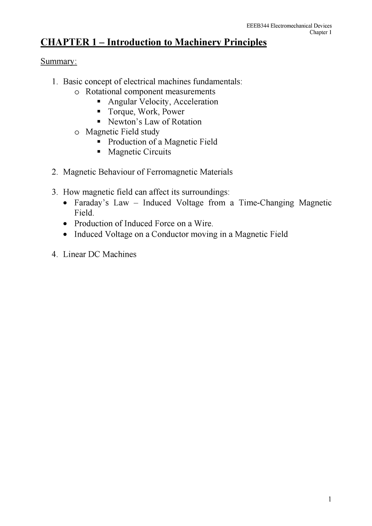 Electric Machinery Fundamentals 4th Ed-Stephen J Chapman - Chapter 1 ...