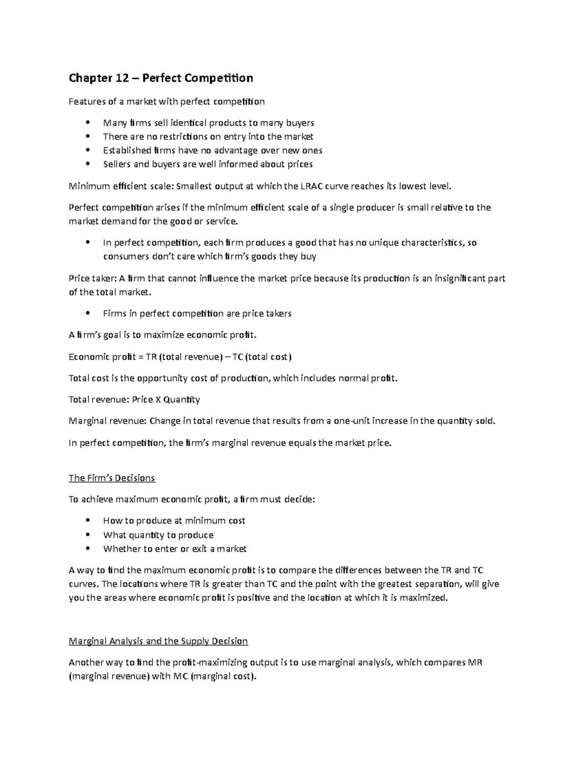 econ-1021-chapter-12-15-17-chapter-12-perfect-competition-features