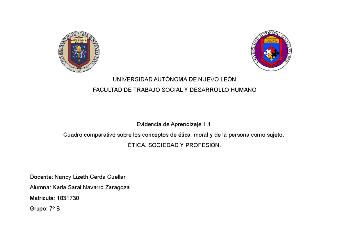 E1 - Etapa 1 y Etapa 2 - UNIVERSIDAD AUTÓNOMA DE NUEVO LEÓN FACULTAD DE ...