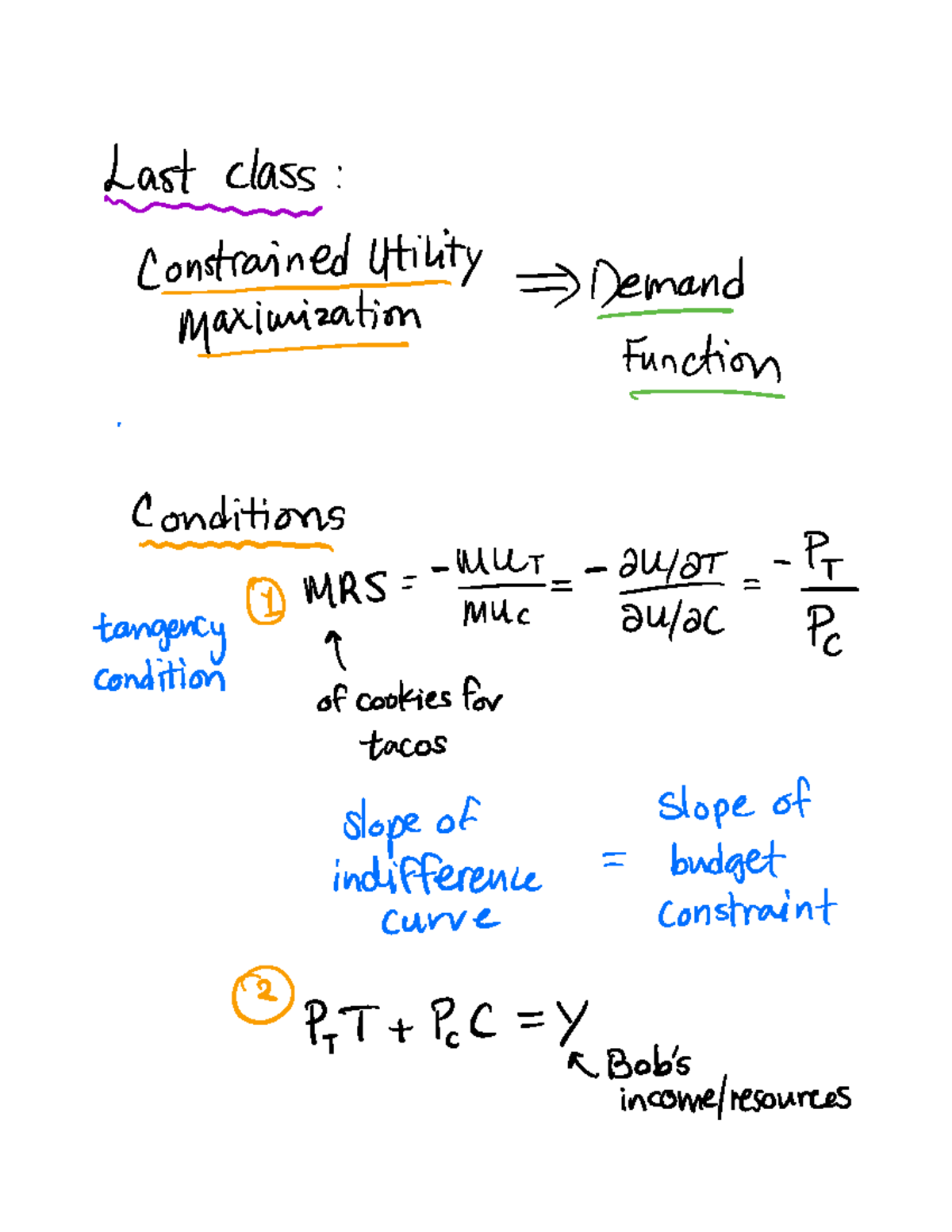 Lecture 3 corrected econ 151 notes public - Last class mm ...